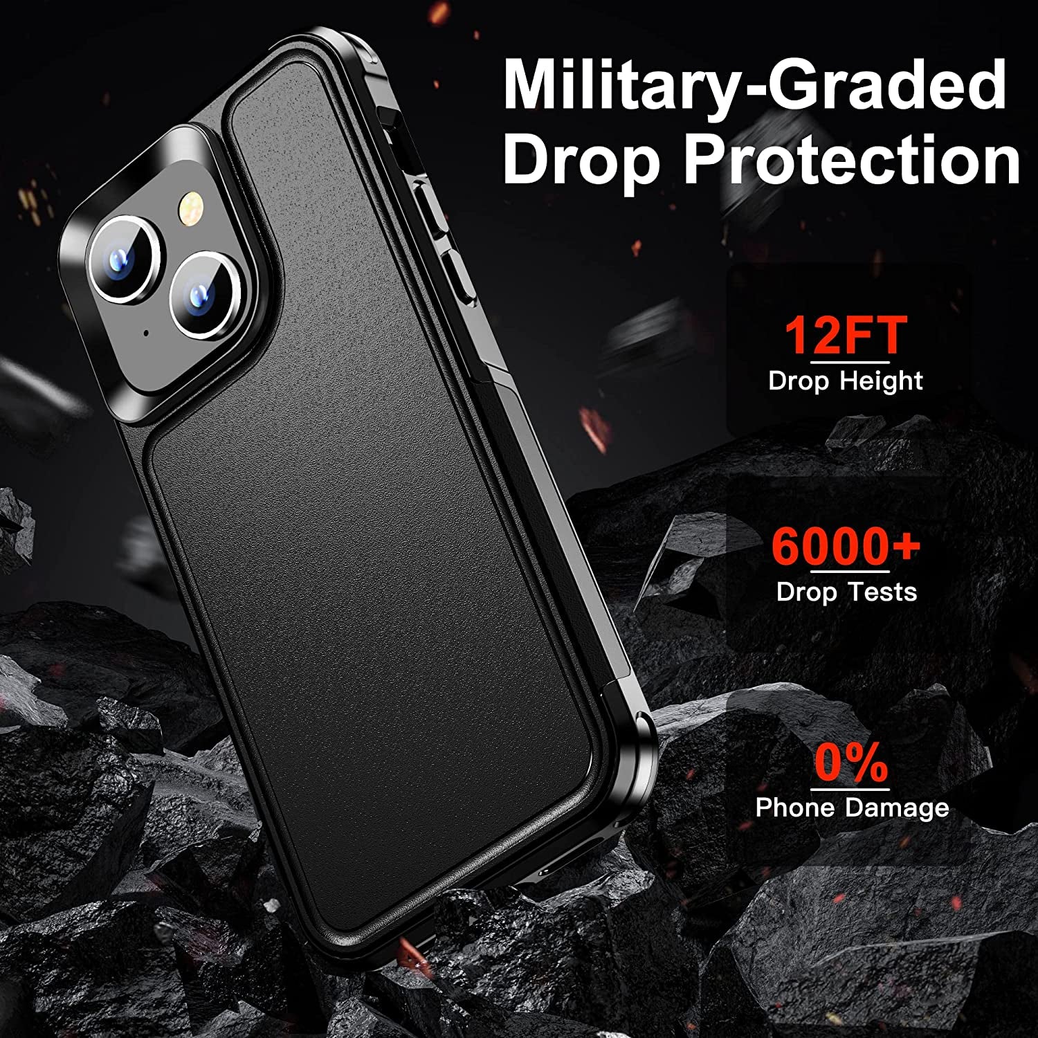 Xiwxi Magnetic for Iphone 14 Case [Compatible with Magsafe][Military Grade Drop Protection] [Glass Screen Protector+Camera Lens Protector] Non-Slip Full-Body Shockproof Phone Case,Black  xiwxi   