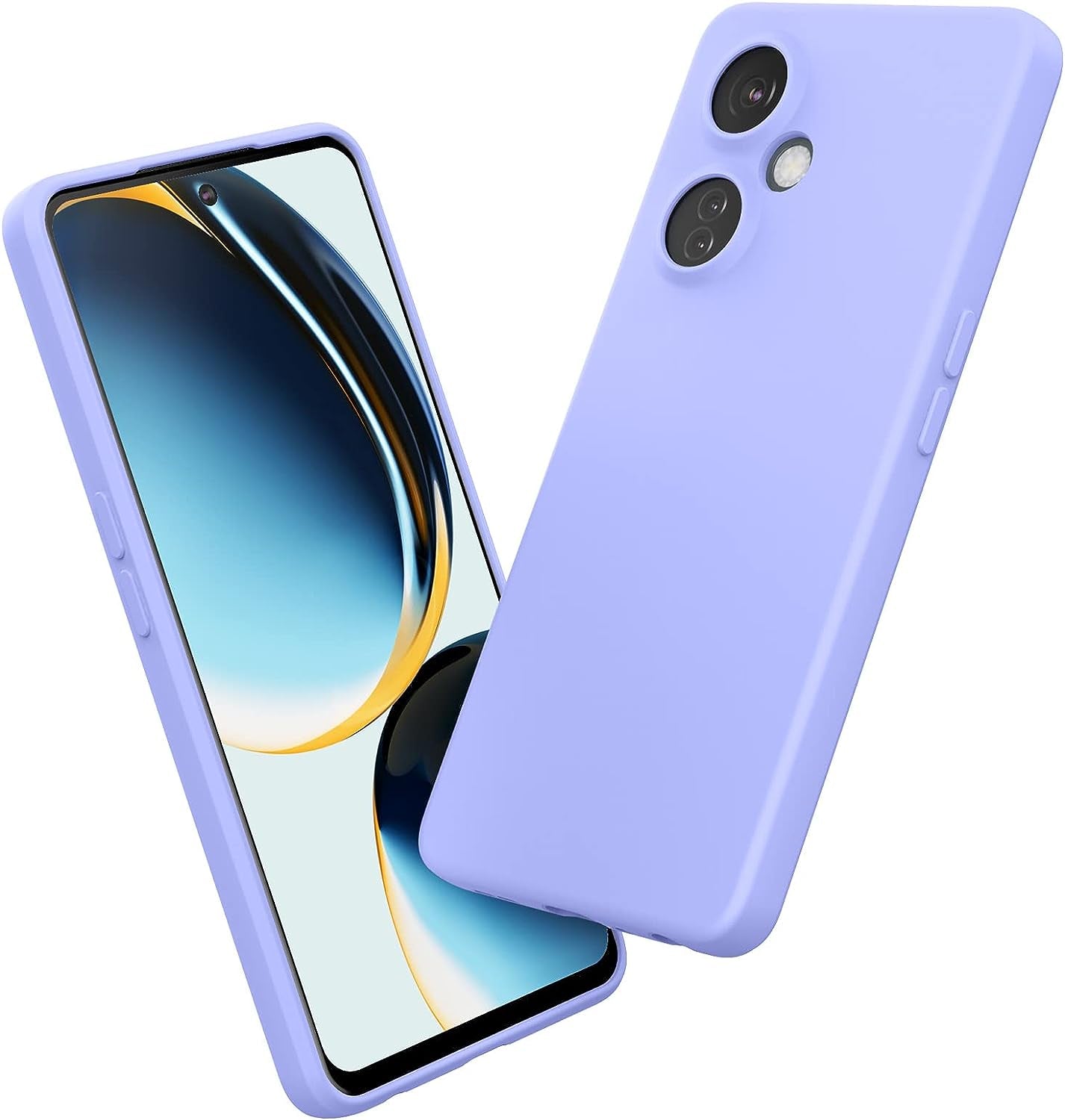 Foluu Silicone Case for Oneplus Nord N30 5G, Liquid Gel Rubber Case with Soft Microfiber Lining Cushion Slim Hard Shell Shockproof Protective Cover for Oneplus Nord N30 5G 2023 (Purple)  Foluu   