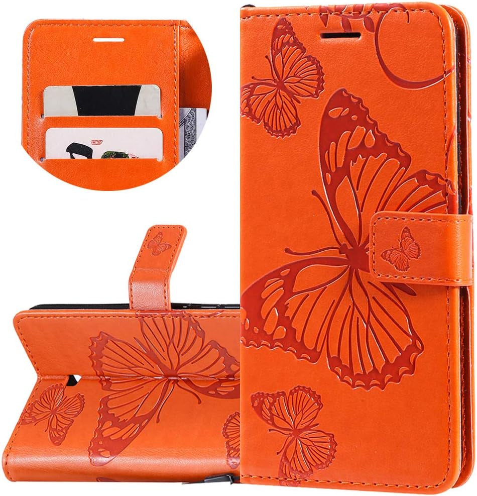 ISADENSER LG V40 Thinq Flip Case LG V40 Thinq Wallet Case LG V40 Case Butterfly [Business Embossing] [Kickstand Flip] [Card Slot] [Magnetic Clasp] Flip Phone Case for LG V40 Purple Butterfly KT  LEMAXELERS C] Butterdlykt-Flipcase-6  