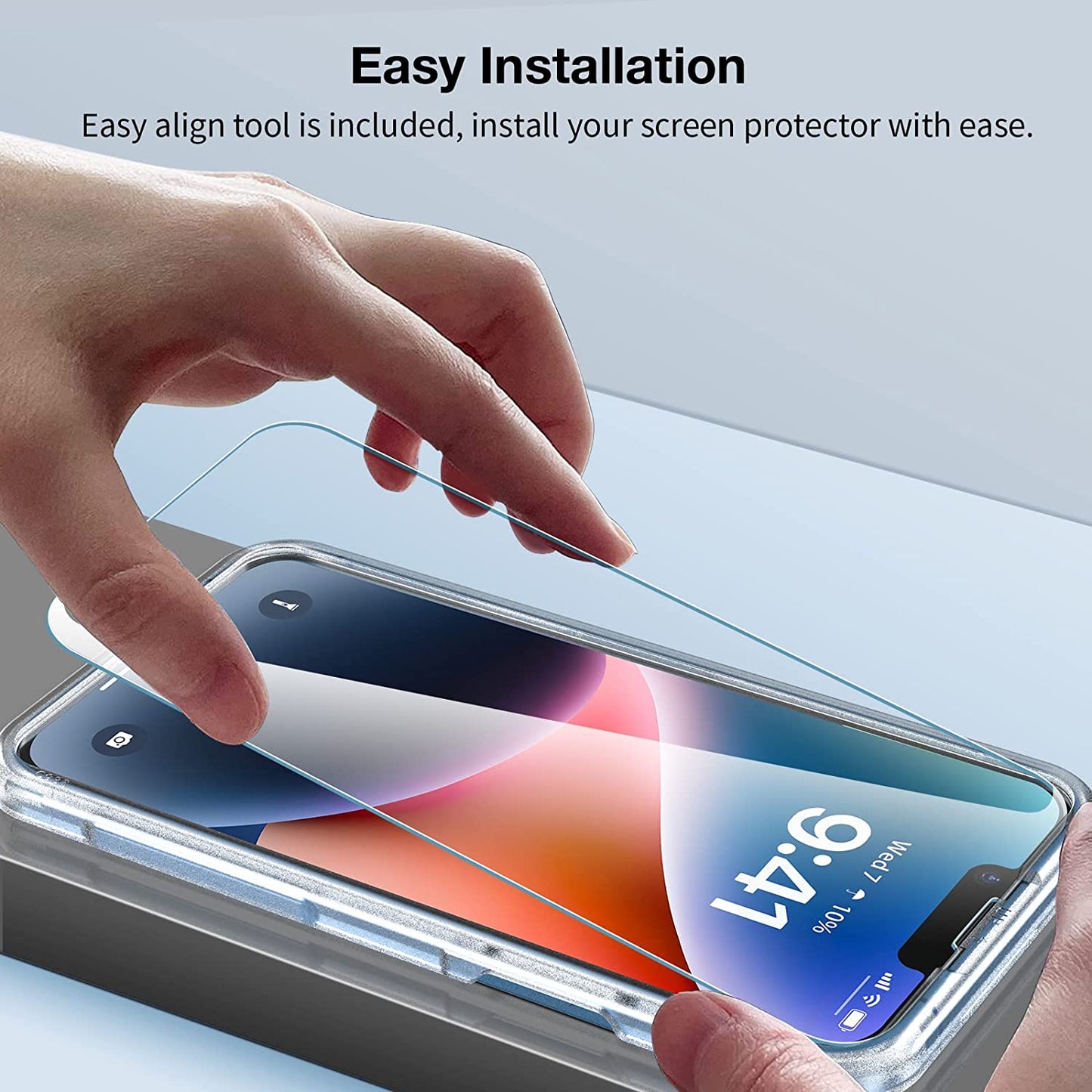 EGV [3 Pack Screen Protector Compatible for Iphone 13/Iphone 13 Pro/Iphone 14 6.1-Inch, HD Clear 9H Tempered Glass, Case Friendly, Alignment Frame Easy Installation, Bubble Free  EGV   