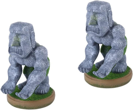 Cabilock 2Pcs Controller Smartphones Ornament Game Gaming Decor Unique Monolith Phone Head Headphone Moai All Accessories Decorative Handle Craft Wear-Resistant Accessory Novel Cell Stone  Cabilock   