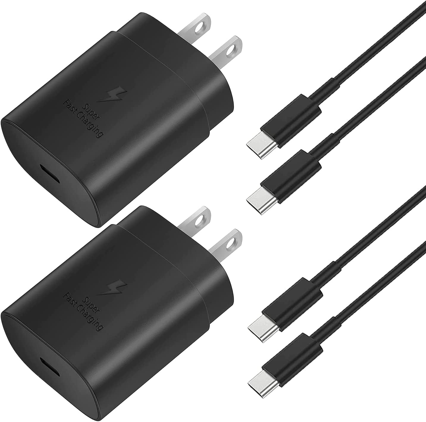 USB C Superfast Charger, USB Type-C to USB Type-C Cable 5Ft and 25W Wall Charger Fast Charging PD Adapter Compatible with Samsung Galaxy Ultra S23/S22/S21/S20+ Note 20/10 Z Fold/Flip A71 A53 (1-Pack)  Hardcraft 2-Pack  