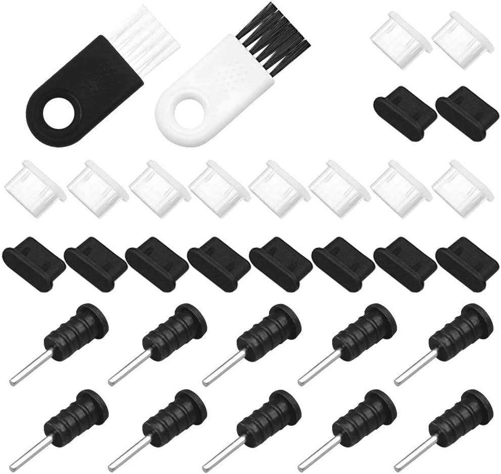 32 Pcs anti Dust Plugs Kit,Danzix Silicone USB-C Dust Plug for Type-C Cell Phone,Macbook, Laptop,Samsung Galaxy S8,S9,S10,S20 and Any Type C Jack  DanziX   