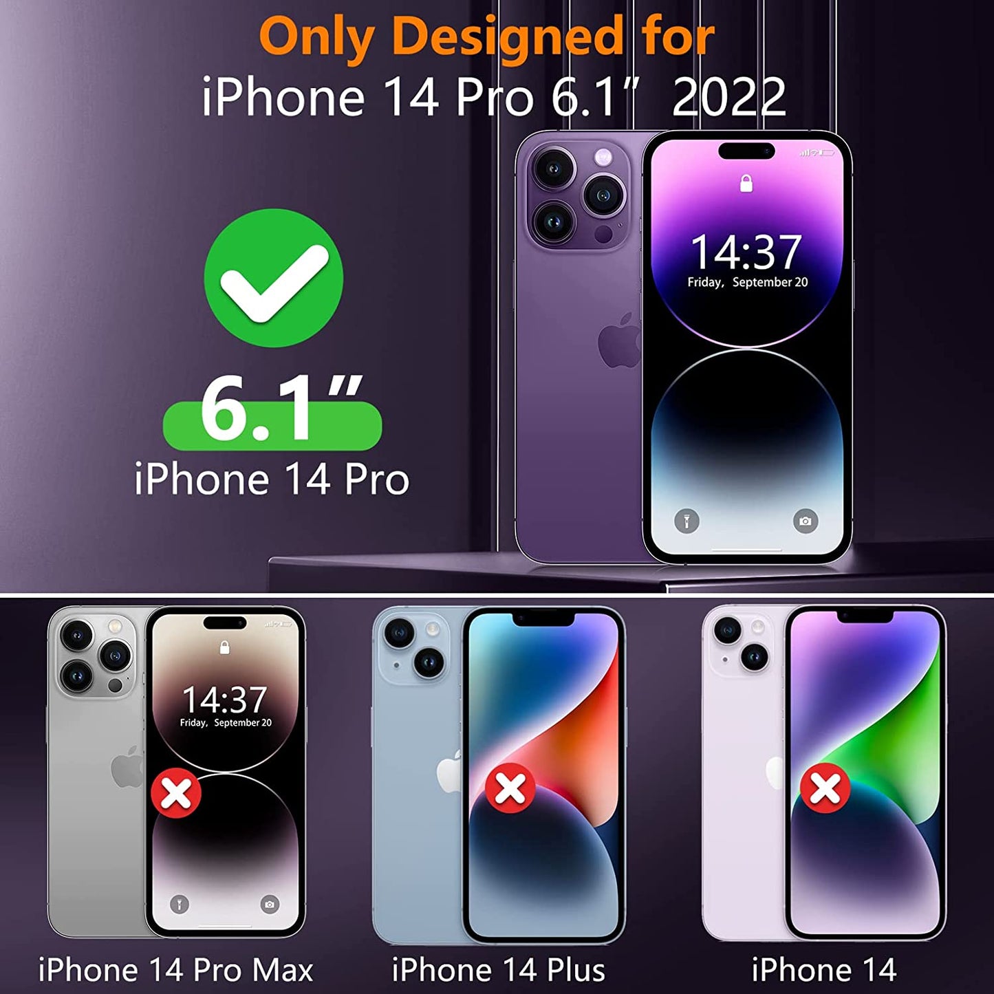 SPIDERCASE for Iphone 14 Pro Case, Magnetic Invisible Stand [Military Drop Protection] [Compatible for Magsafe], with [2 Pack Tempered Glass Screen Protector] Shockproof Translucent Matte Cases,Black  SPIDERCASE   