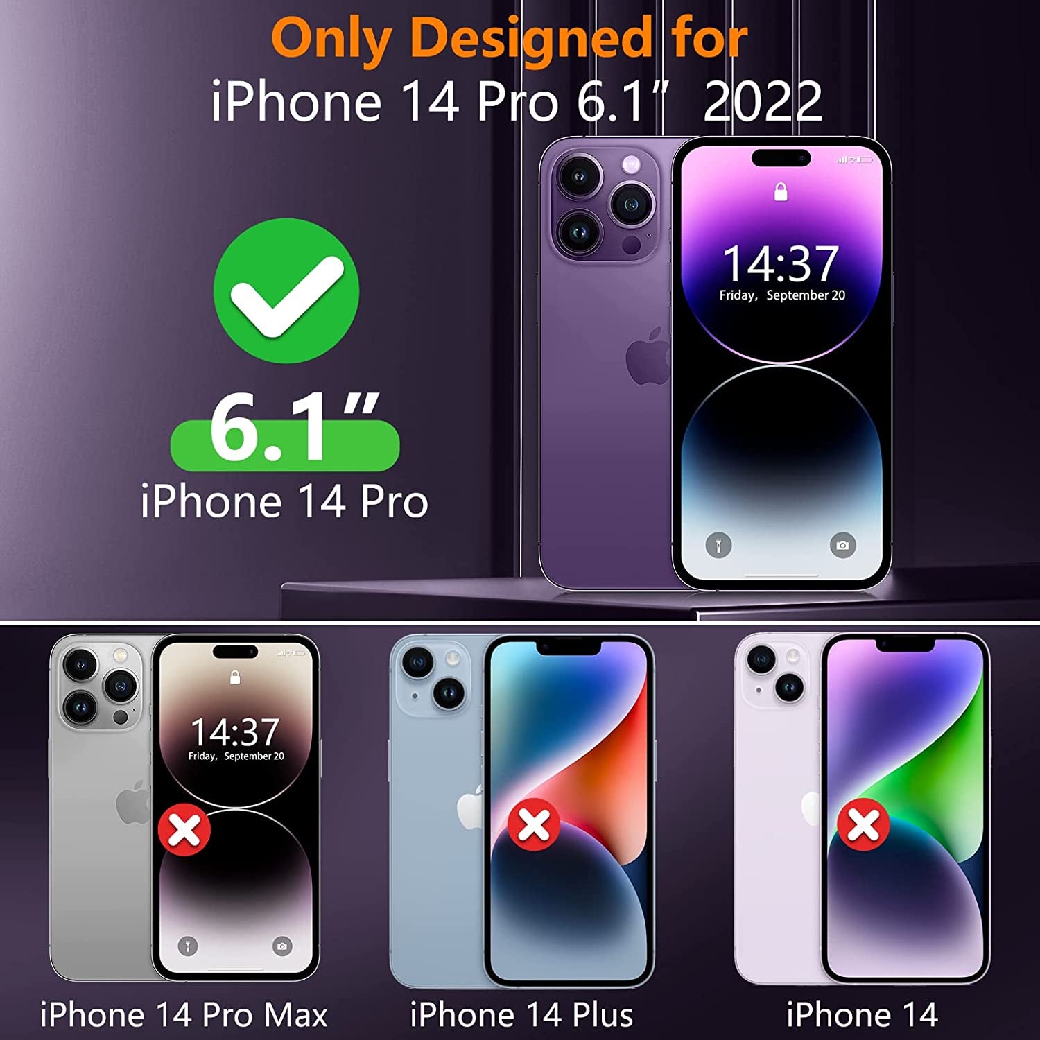 SPIDERCASE for Iphone 14 Pro Case, Magnetic Invisible Stand [Military Drop Protection] [Compatible for Magsafe], with [2 Pack Tempered Glass Screen Protector] Shockproof Translucent Matte Cases,Black  SPIDERCASE   