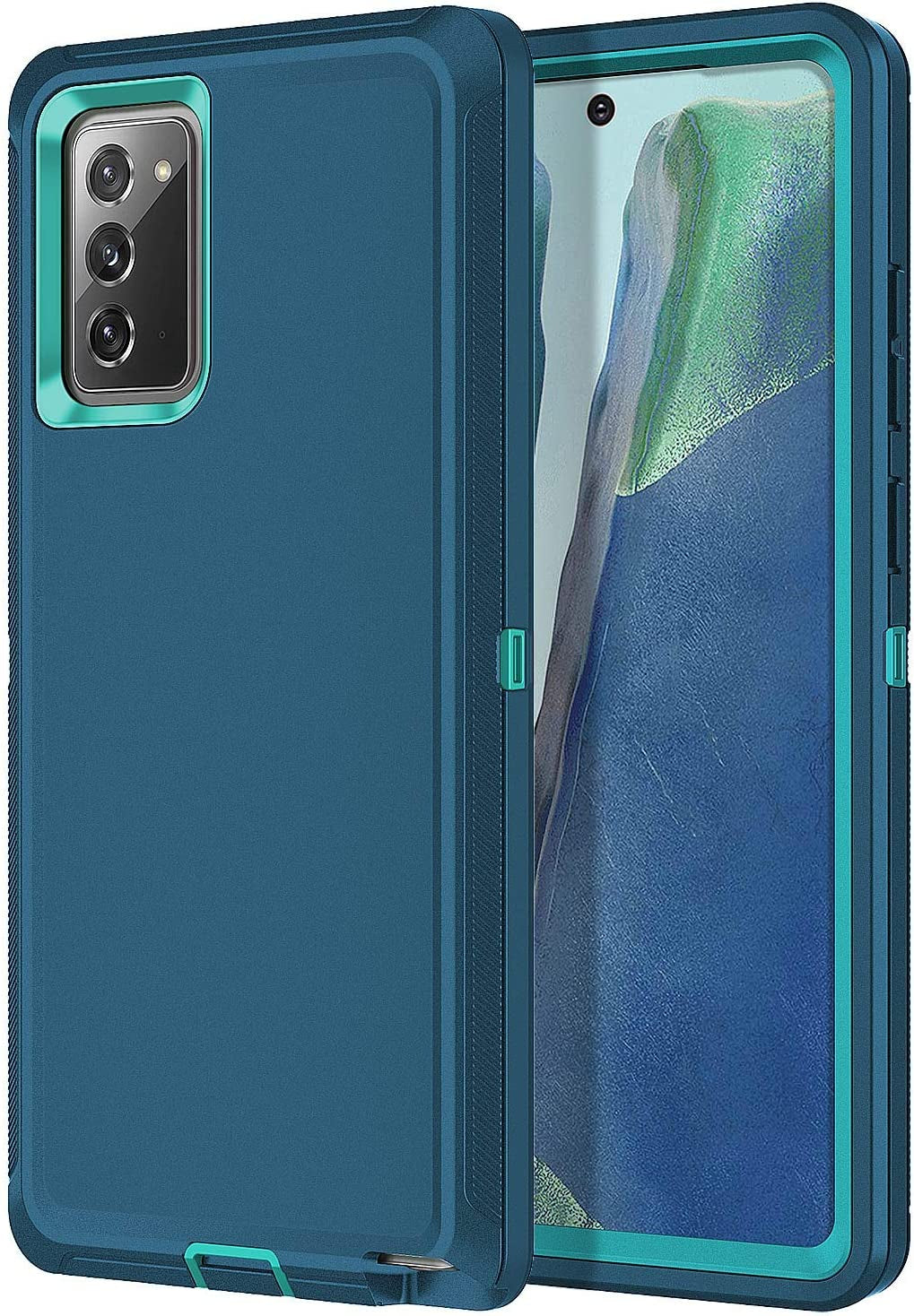 I-HONVA for Galaxy Note 20 Case Shockproof 3 in 1 Full Body Protection [Without Screen Protector] Rugged Heavy Duty Durable Cover Case for Samsung Galaxy Note 20 5G 6.7 Inch, Mint Green/Pink  I-HONVA Turquoise  
