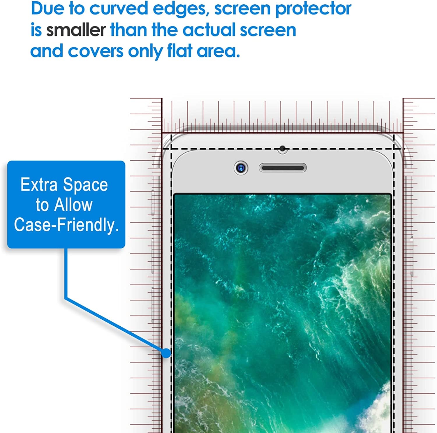 Jetech Screen Protector for Iphone 7/8, 4.7-Inch, Tempered Glass Film, 2-Pack  JETech   