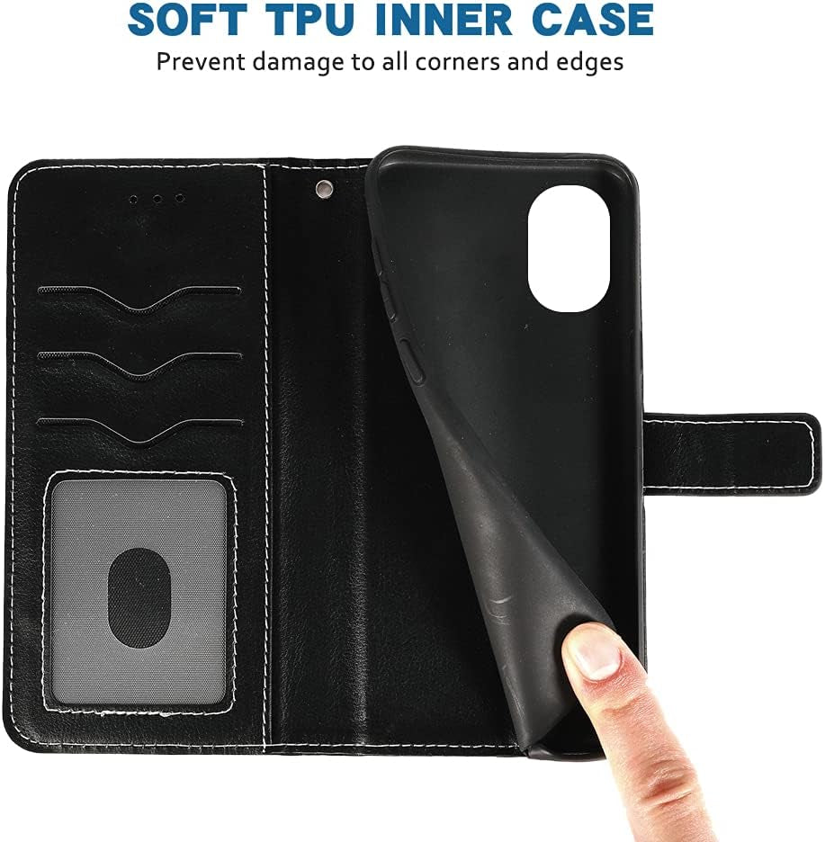 FDCWTSH Compatible with Oneplus 8T Oneplus8T plus 5G Wallet Case Wrist Strap Lanyard Flip Cover Card Holder Cell Phone Cases for One Plus8T on 1 plus 8Tplus 1Plus 8T+ One+ 1+ 1+8T Pro G5 Black  FDCWTSH   