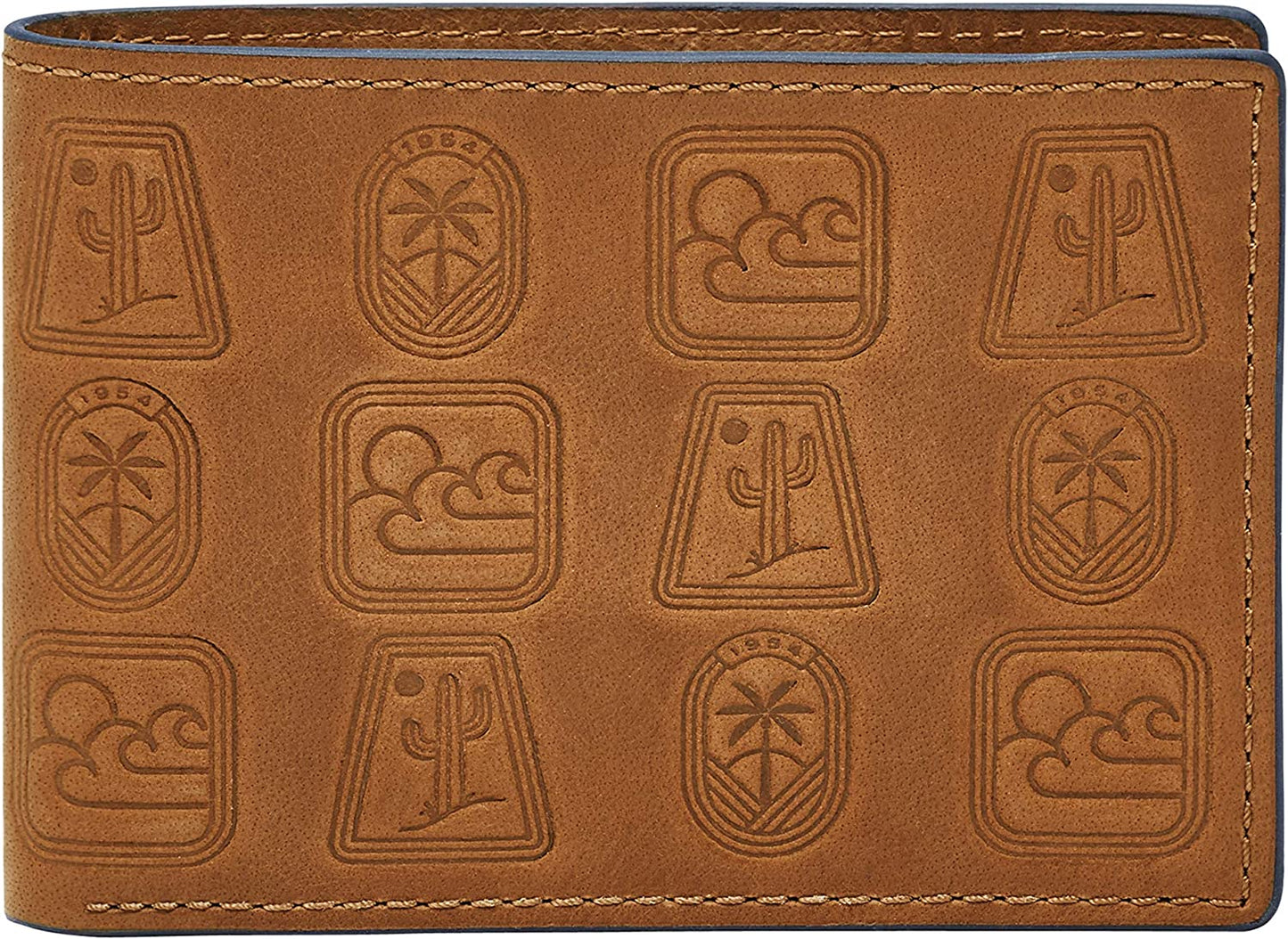 Fossil Men'S Leather Slim Minimalist Bifold Front Pocket Wallet  Fossil Bronson Tan  