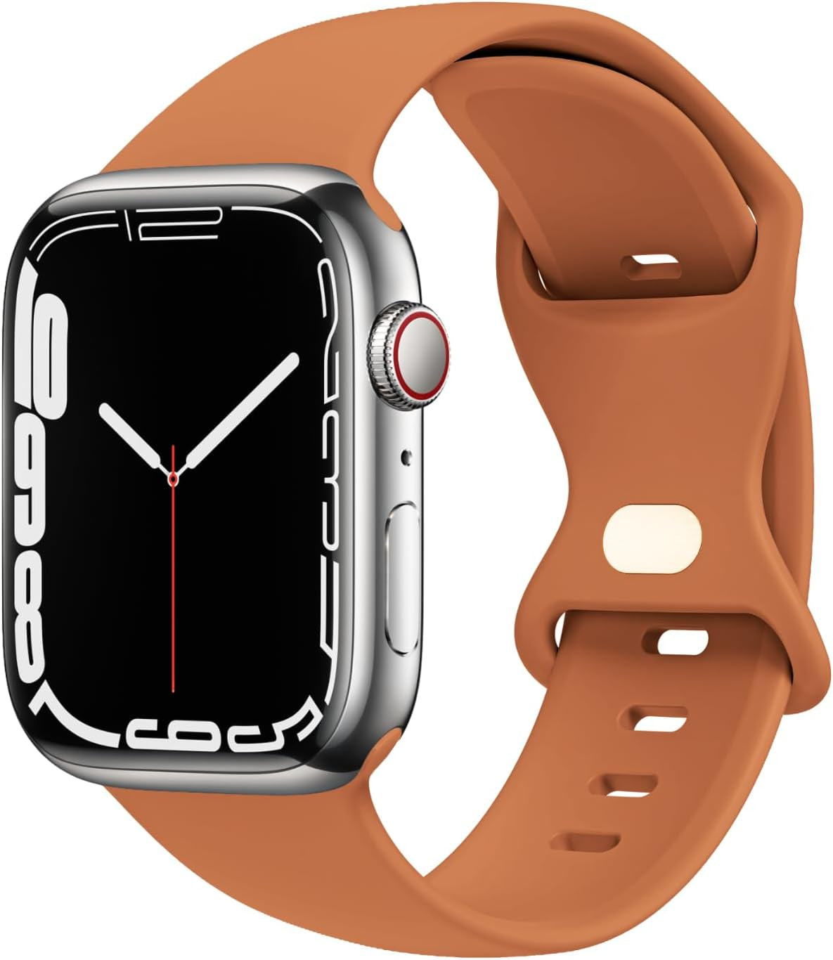 STG Sport Watch Band Compatible with Apple Watch Band 38Mm 40Mm 41Mm 42Mm 44Mm 45Mm 49Mm S/M M/L for Women/Men Waterproof Soft Silicone Replacement Strap Accessories for Iwatch Ultra SE Series 8/7/6/5/4/3/2/1 (38Mm/40Mm/41Mm S/M, Clover)  STG Brown 38mm/40mm/41mm 