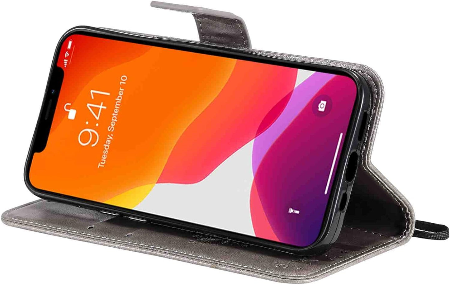 Fansipro Phone Cover Wallet Folio Case for LG G7 THINQ, Premium PU Leather Slim Fit Cover for G7 THINQ, 2 Card Slots, Exactly Fit, Gray  Fansipro   