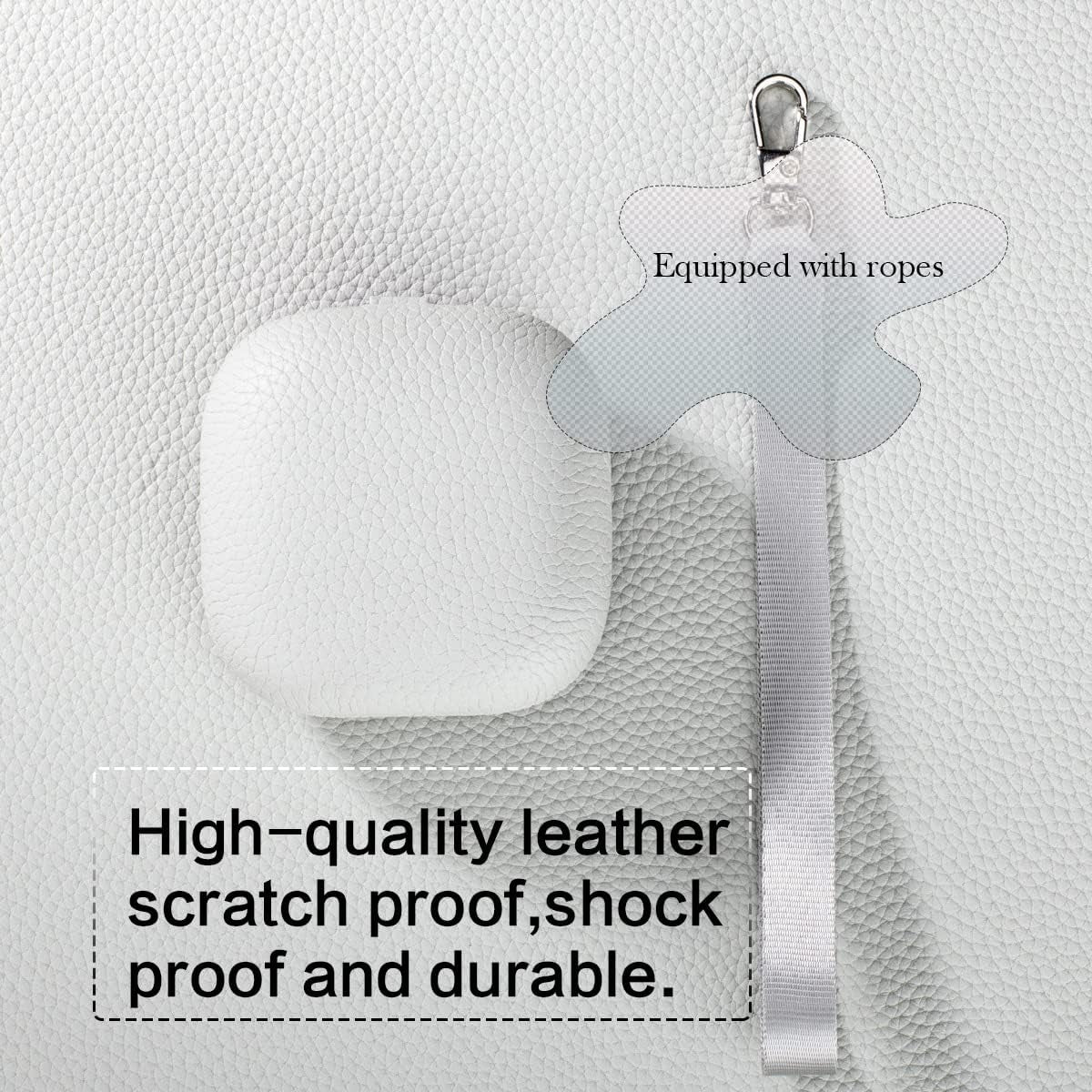 Case Cover for Beats Fit Pro Wireless Earbuds Leather Full Body Protective Case Anti-Lost Shockproof Waterproof Compatible with Beats Fit Pro (Black)  Keminsung   