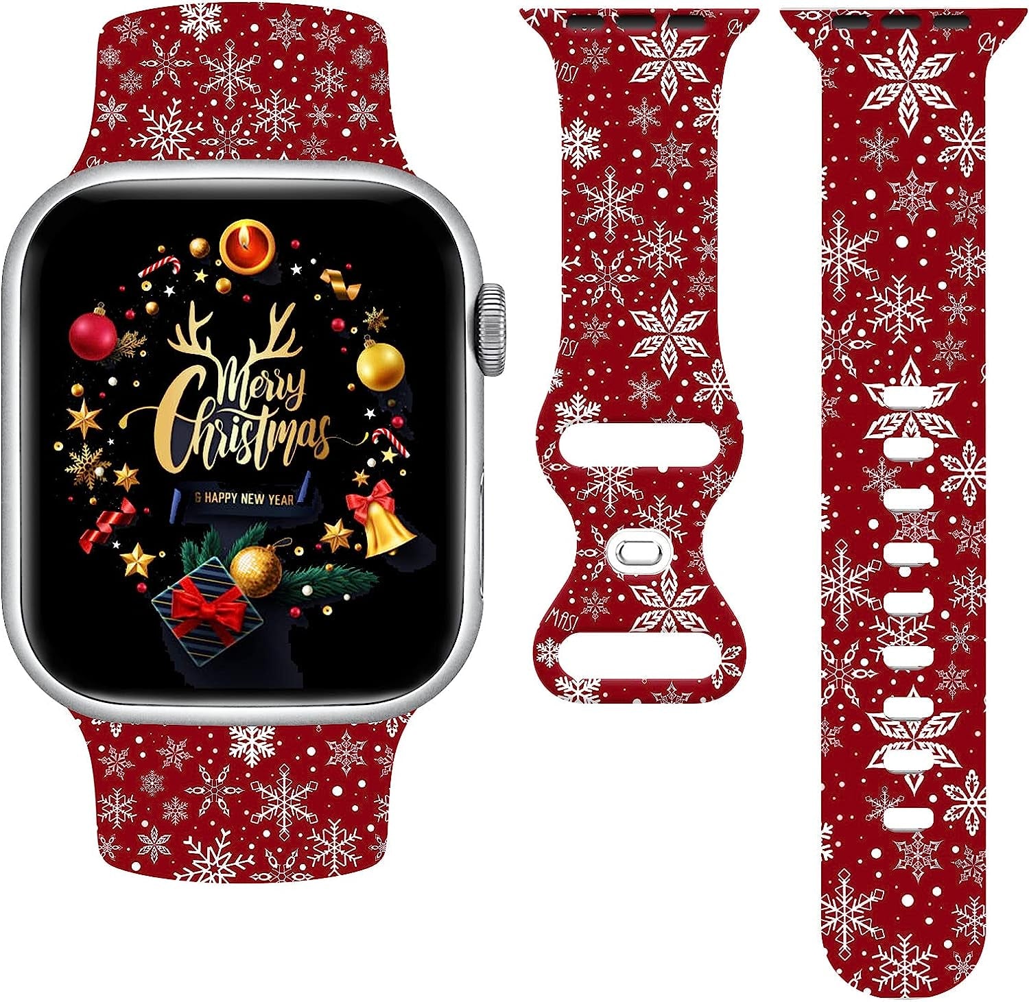 St. Patricks Day Watch Band Compatible with Apple Watch 38Mm 40Mm 41Mm 42Mm 44Mm 45Mm, Four Leaf Clover Shamrock Silicone Replacement Bands Wristbands Strap Compatible with All Iwatch Series  WANSENCE   