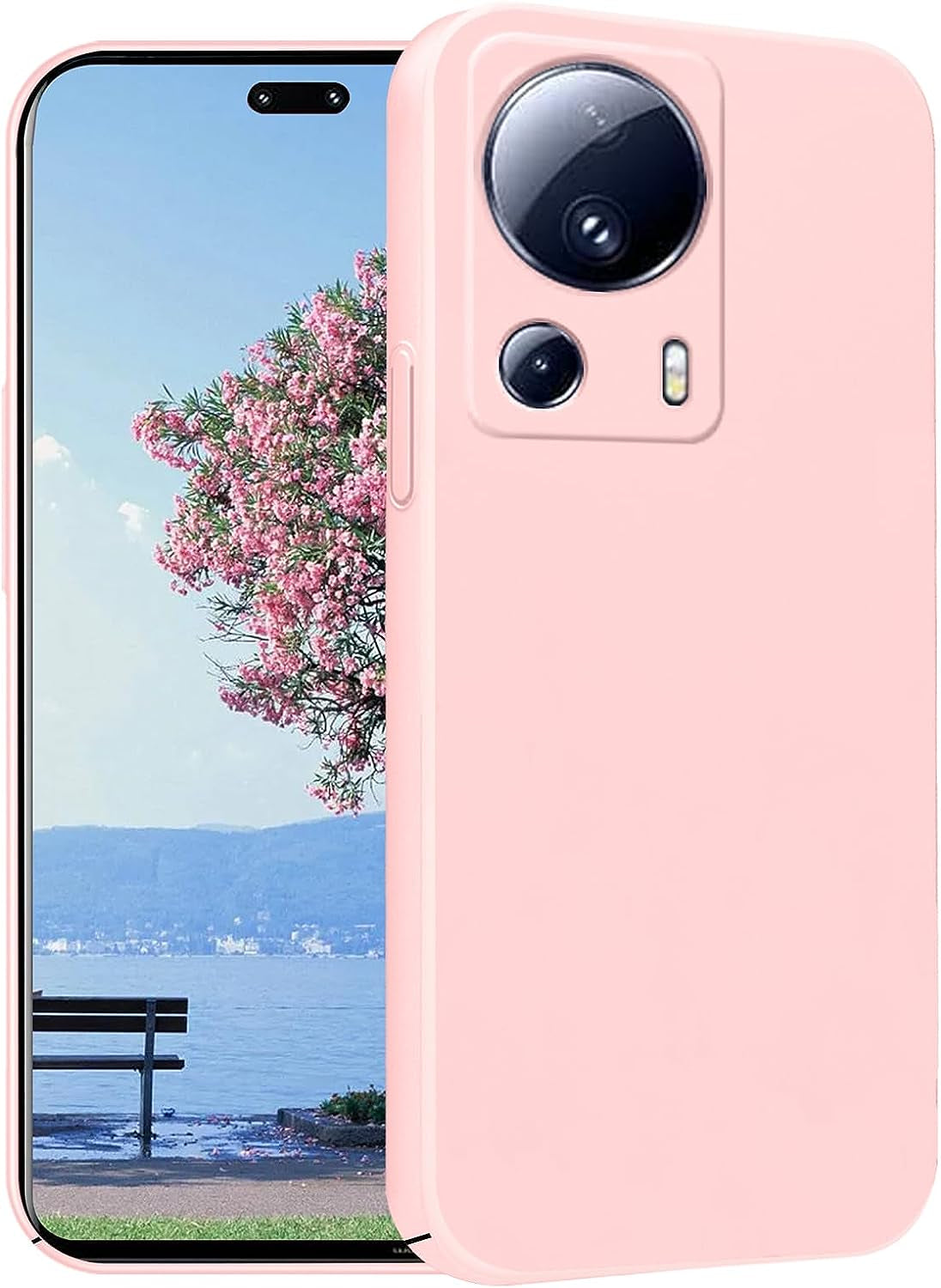 Yarxiawin for Xiaomi 13 Lite Case Shockproof Pink, Xiaomi 13 Lite Phone Case Thin Hard PC Protective Case Anti-Fingerprint Cover with Ultimate Delicate Touch Feeling (Dark Blue)  Yarxiawin Pink  