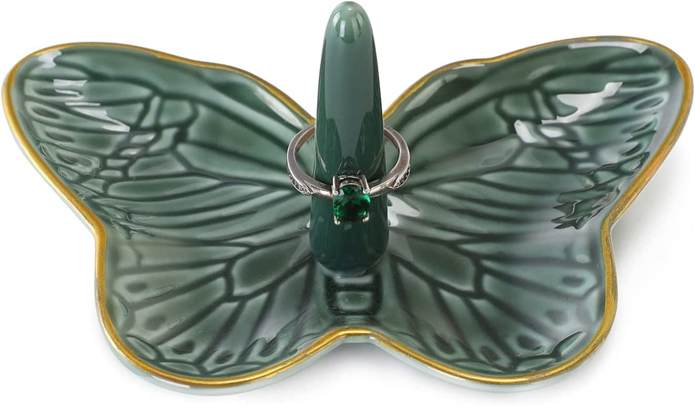 VINCOMIC Mandala Ring Holder,Decorative Jewelry Holder,Birthday Christmas Thanksgiving Day Engagement Wedding Gifts for Women,Ceramic Navy Blue  VINCOMIC Green  