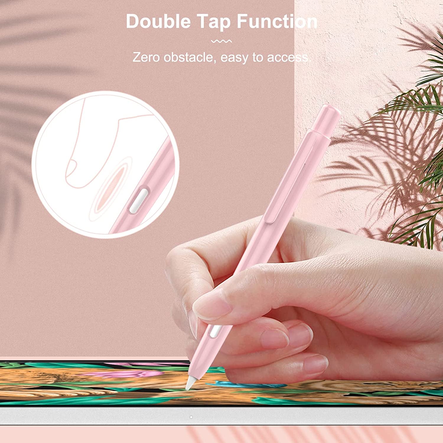 Moko Holder Case Compatible with Apple Pencil 2Nd Generation, Retractable Protective Pen Cover with Sturdy Clip for Ipad Mini 6 2021/ Ipad Air 5Th/4Th Gen/Ipad Pro 11 /Pro 12.9 2021/2020,Light Pink  MoKo   