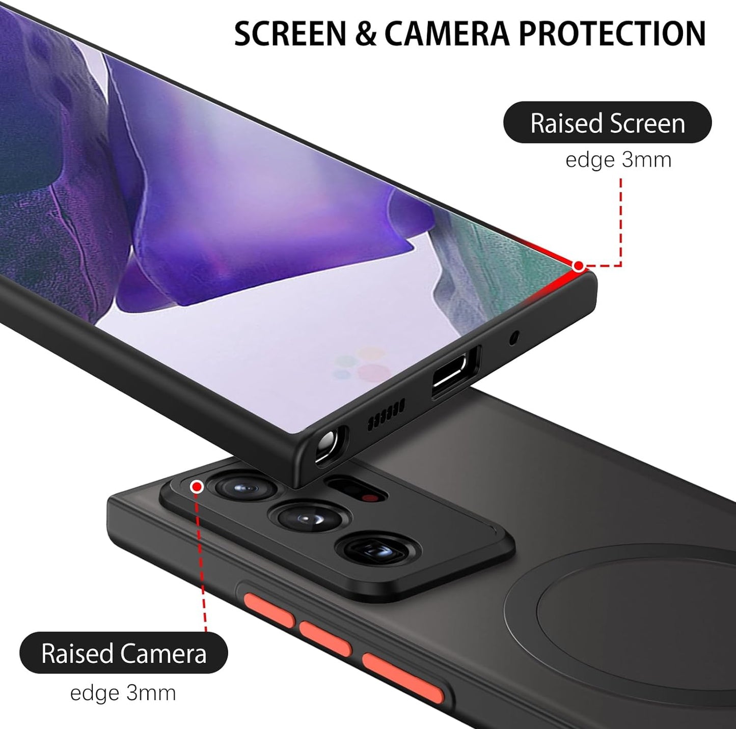 DUEDUE for Samsung Galaxy Note 20 Ultra Case Magnetic[Compatible with Magsafe], Full Body Protective Cover TPU Shockproof Slim Phone Case for Samsung Note 20 Ultra 4G/5G, Black  DUEDUE   