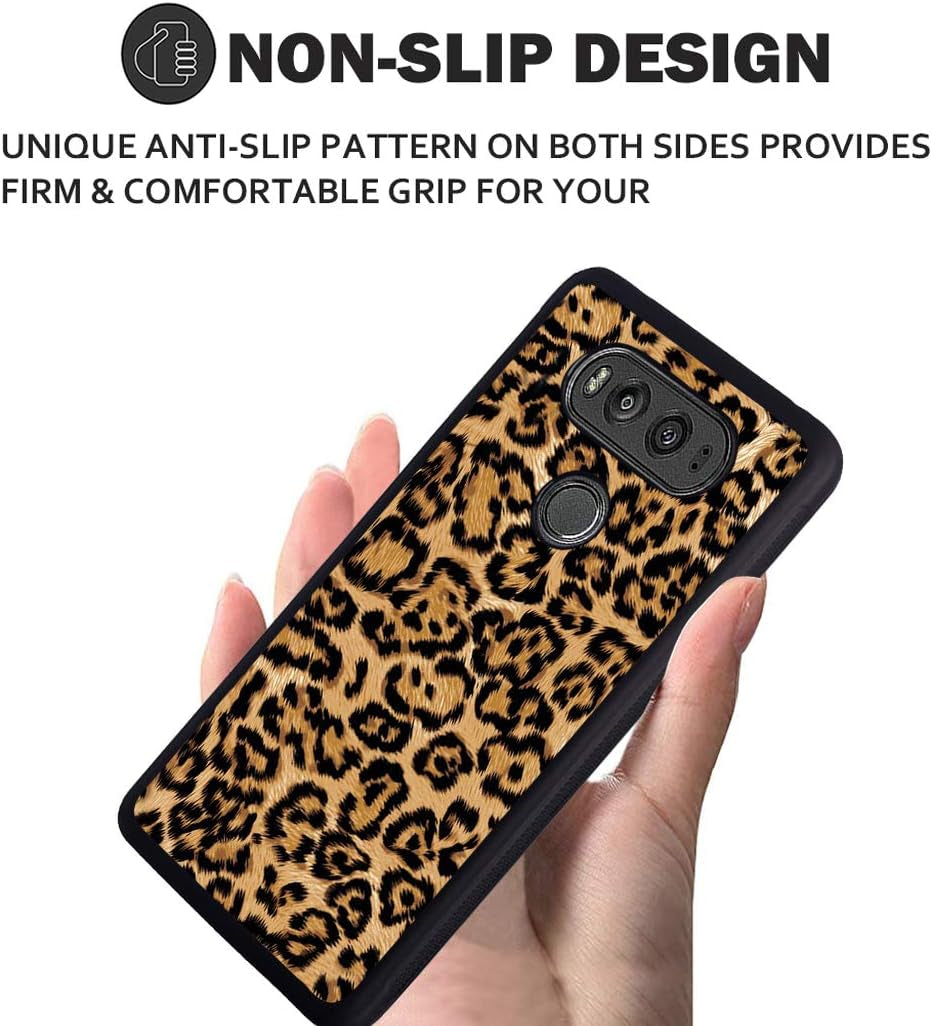 Case for LG V30 / LG V30 Plus/Lg V30S / LG V35 / LG V35 Thinq, Slim Anti-Scratch TPU Rubber Protective Case Cover for LG V30 - Leopard  ChaTham   
