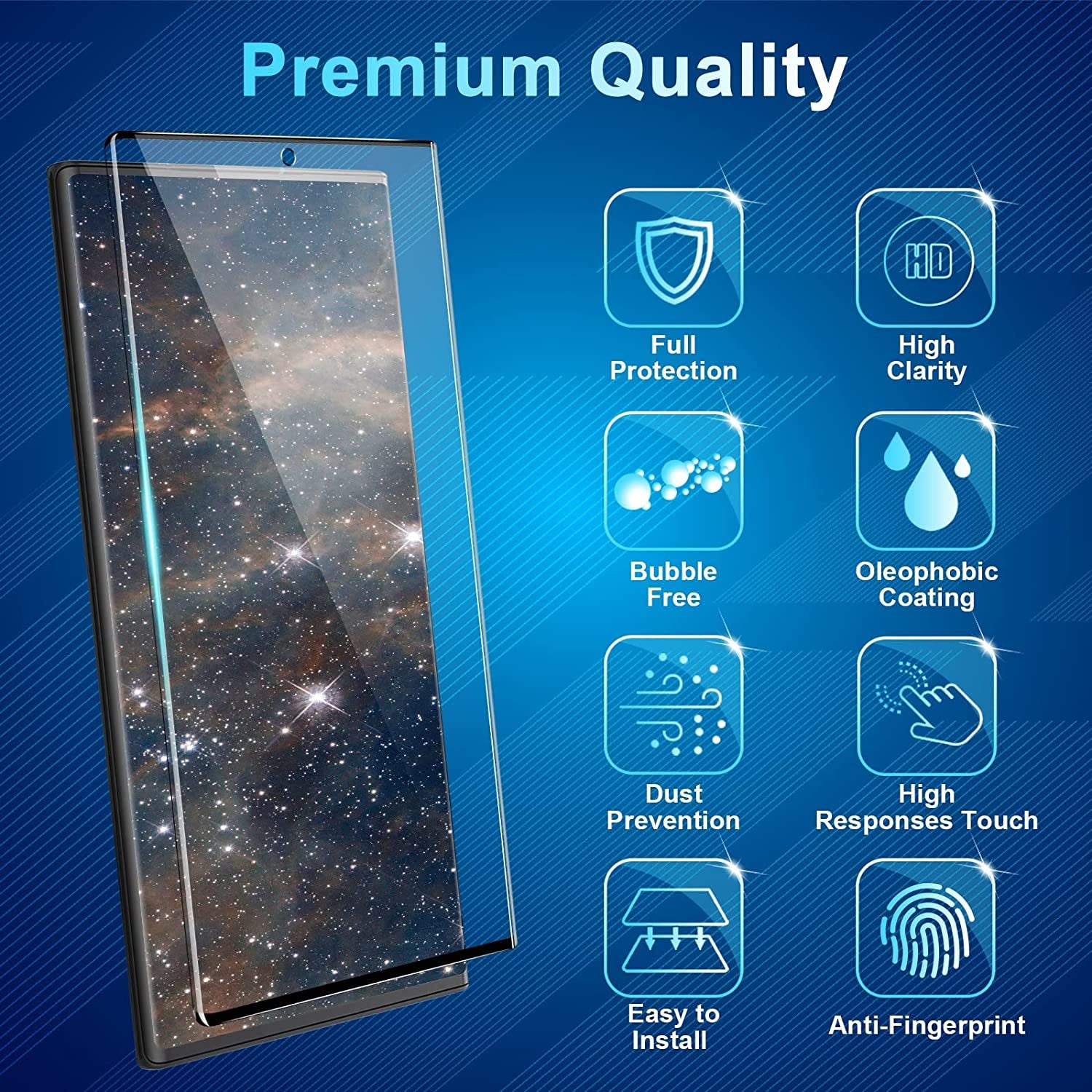 CWQZGUF Galaxy S22 Ultra Screen Protector [2+2 Pack] Camera Lens Protector, Fingerprint Unlock Support, HD Tempered Glass, Touch Sensitive, anti Scratch, for Samsung S22 Ultra 5G Glass Screen Protector  CWQZGUF-3df4gtt   