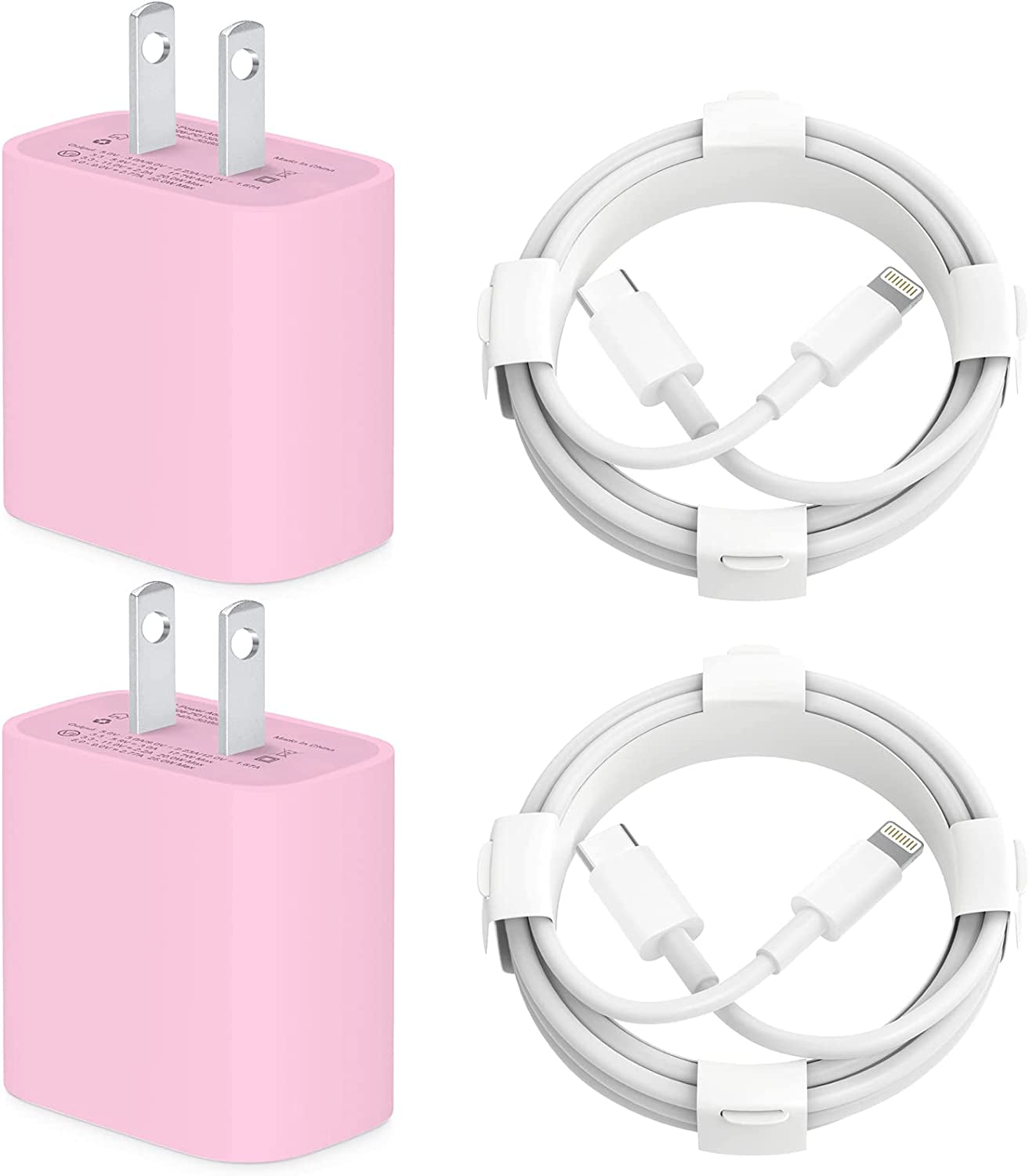 Iphone 14 13 12 Fast Charger【Apple Mfi Certified】 20W PD USB C Wall Charger 2-Pack 6FT Cable Fasting Charging Adapter Compatible with Iphone 14 Pro Max/13 Pro Max/12 Pro Max/11 Pro Max/Xs Max/Xs/Xr/X.  KRISLOG Pink  