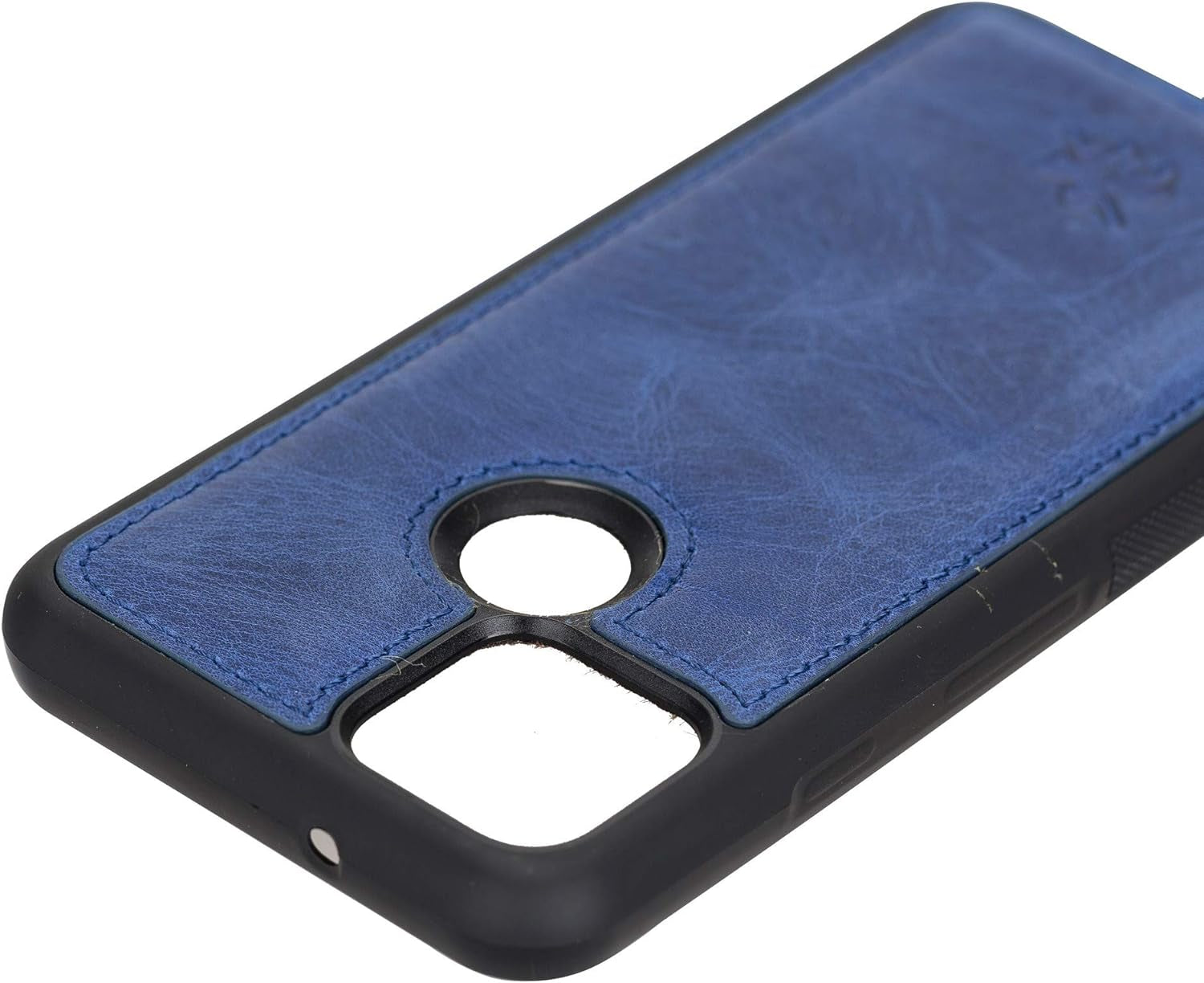 Venito Lucca Leather Case Compatible with Google Pixel 5 (6.0 Inch) – Extra Secure with Padded Back Cover (Antique Dark Blue)  Venito   