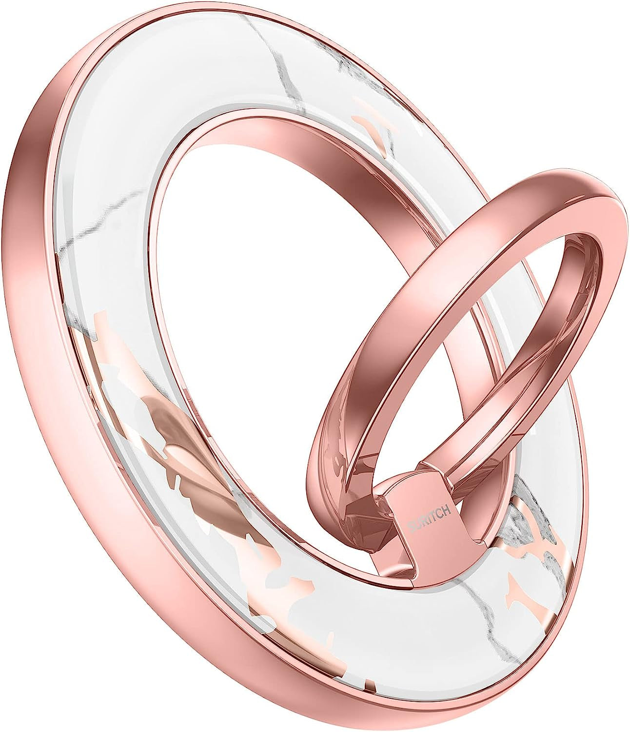 SURITCH Magnetic Cell Phone Ring Holder Grip for Iphone 14/13/12(Pro, Pro Max, Plus, Mini), Finger Grip Folding Adjustable Kickstand for All Magsafe Iphone-Compatibles, Purple Cosmos  SURITCH White Marble  