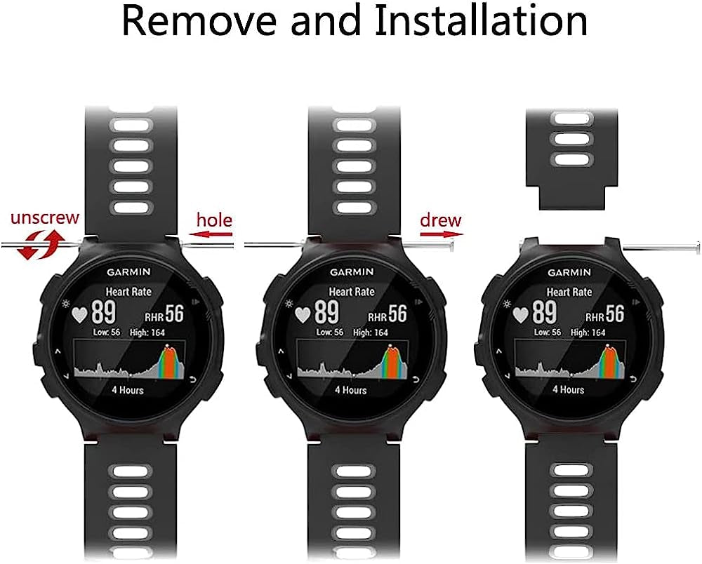 XNWKF Watch Band for Garmin Forerunner 735XT 735/220/230/235/620/630, Soft Silicone Replacement Straps for Forerunner 235 Band  XNWKF   