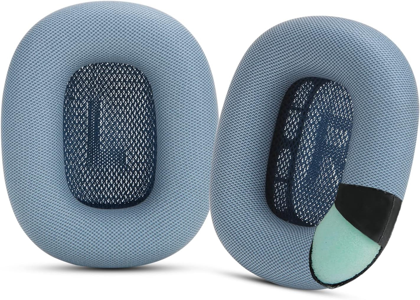 Earpads for Apple Airpods Max Earpad Replacement Sweat Proof Ear Cushions Airpods Max Ear Pad Earcups with Protein Leather, Memory Foam and Magnet Blue  Earrock Blue Protein Leather& Inner Silica Gel 