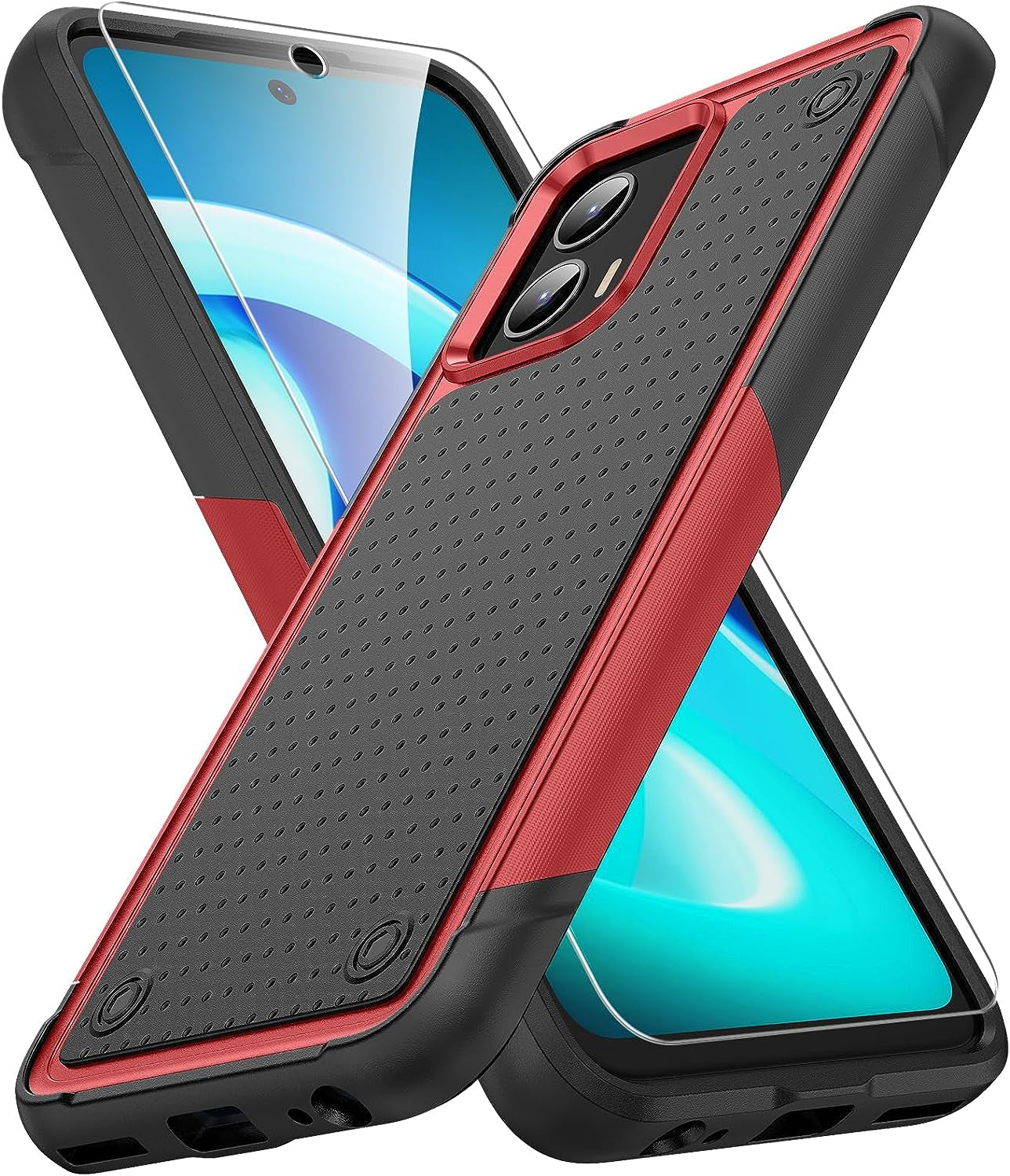 Warsia for Moto G 5G 2023 Case,Motorola G 5G 2023 Case with Screen Protector[Military Grade Drop Tested] Heavy-Duty Tough Rugged Shockproof Protective Case for Motorola Moto G 5G 2023, Green  BOYOSS Yz Red Black  