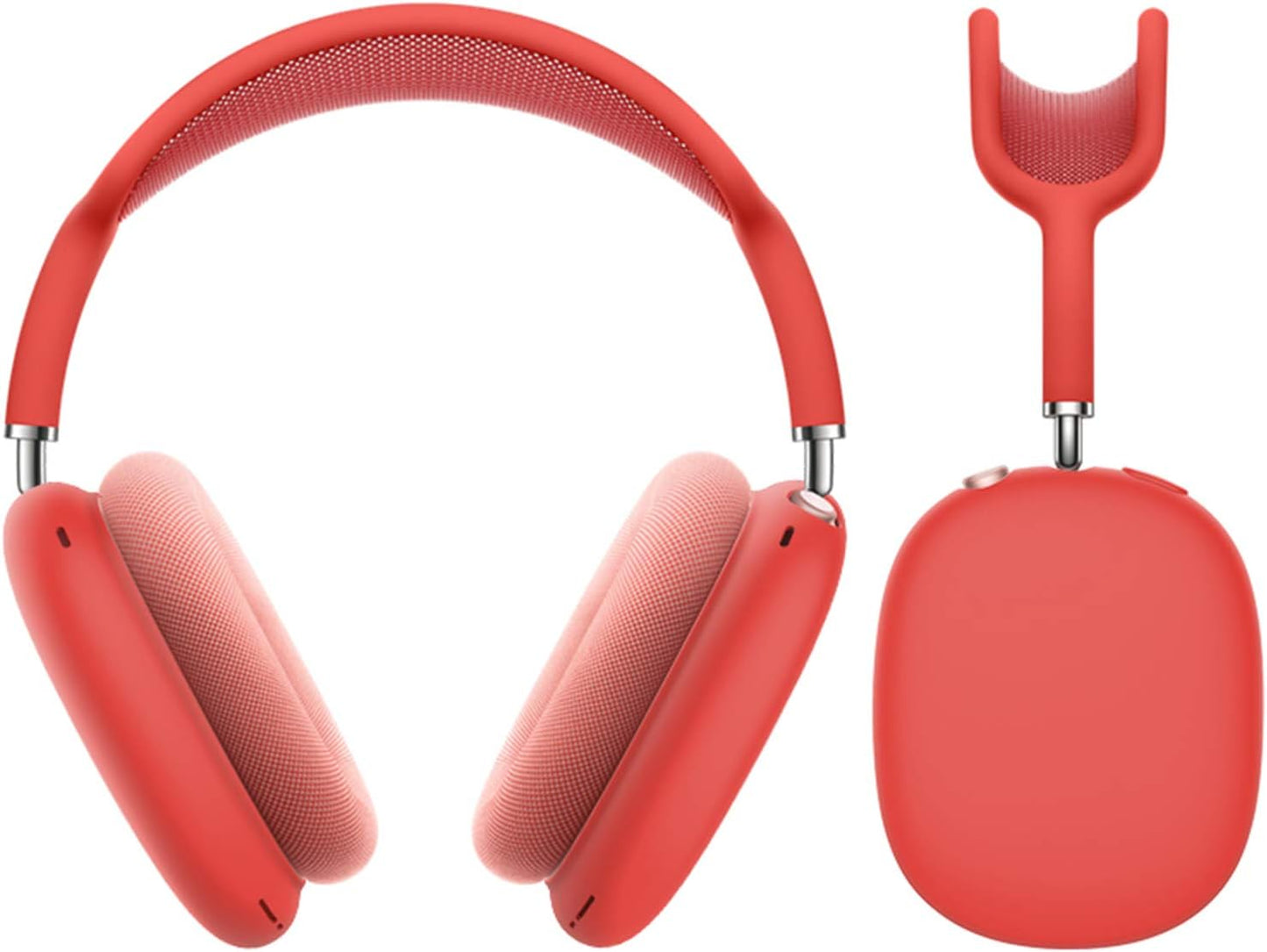 Youkei Compatible with Airpods Max Case Cover, Silicone Skin Cover Replacement Protective Earcup Protectors Pods Ear Cushions Compatible with Airpods Max (Red)  Youkei   