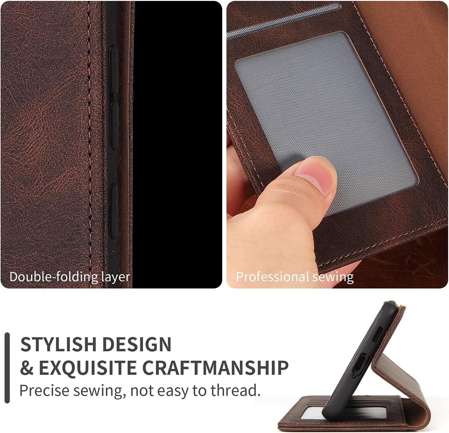 ZZXX Samsung Galaxy S21 Case Wallet with Card Holder Kickstand Magnetic Soft Leather Flip Fold Case for Samsung Galaxy S21 Wallet Case(Coffee-6.2 Inch)  ZZXX   