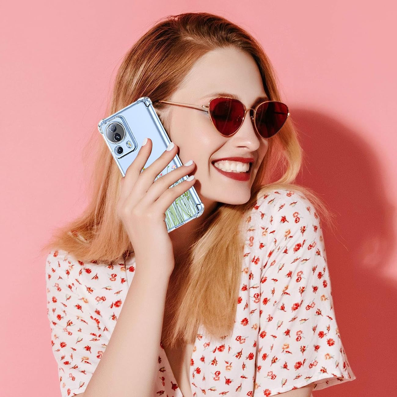 GTBDEKI Phone Case for Xiaomi 13 Lite Case, Xiaomi Civi 2 2209129SC Case, Clear Case with Flower Garden Patterns Protective Phone Cover for Xiaomi 13 Lite Flower Bouquet  GTBDEKI   