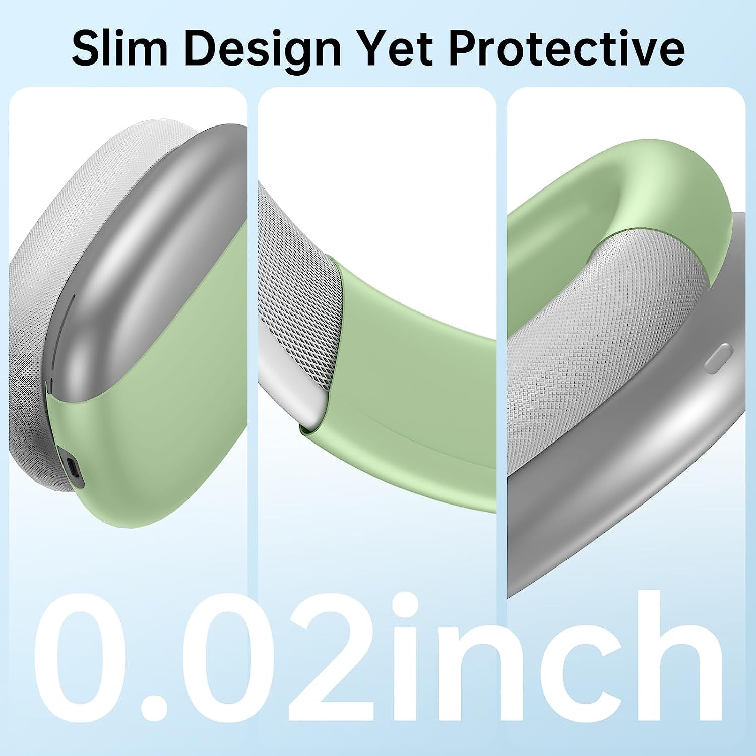 Case Cover for Airpods Max, Soft Silicone Case Cover Kit for Airpod Max Ear Pad/Ear Cups/Headband, Anti-Scratch Protective Accessories for Apple Airpods Max Headphones (Green)  Xyuer   