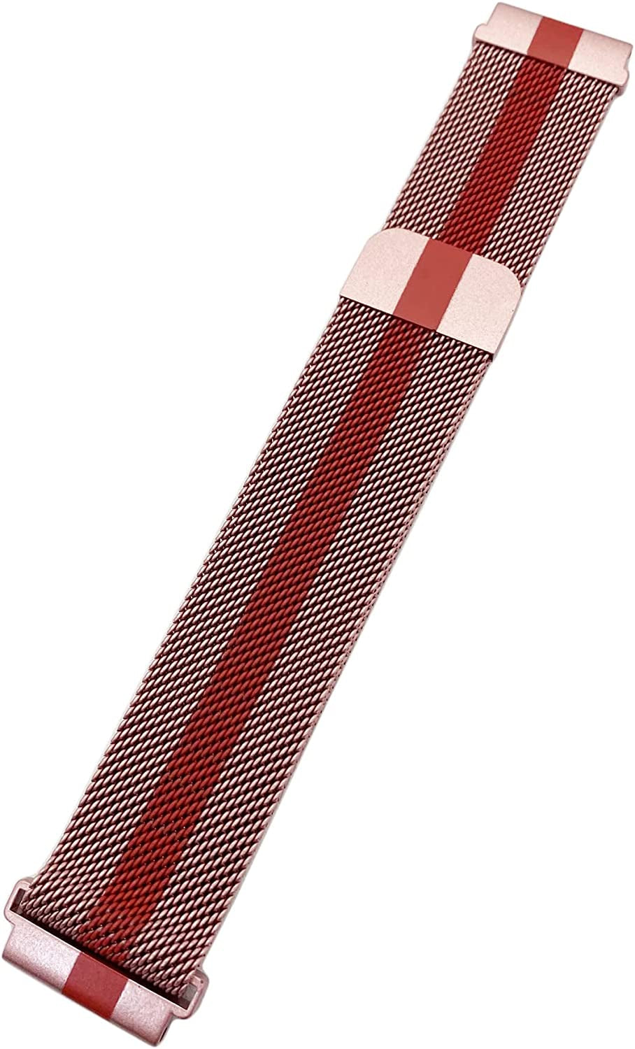 Compatible with Galaxy Watch 3 45Mm/Samsung Galaxy Watch 46Mm/Gear S3 Frontier/Classic Band, 22Mm Stainless Steel Strap Replacement for Samsung Galaxy Watch 46Mm Smartwatch (Colorful)  Morsey Pink rose red 22mm 