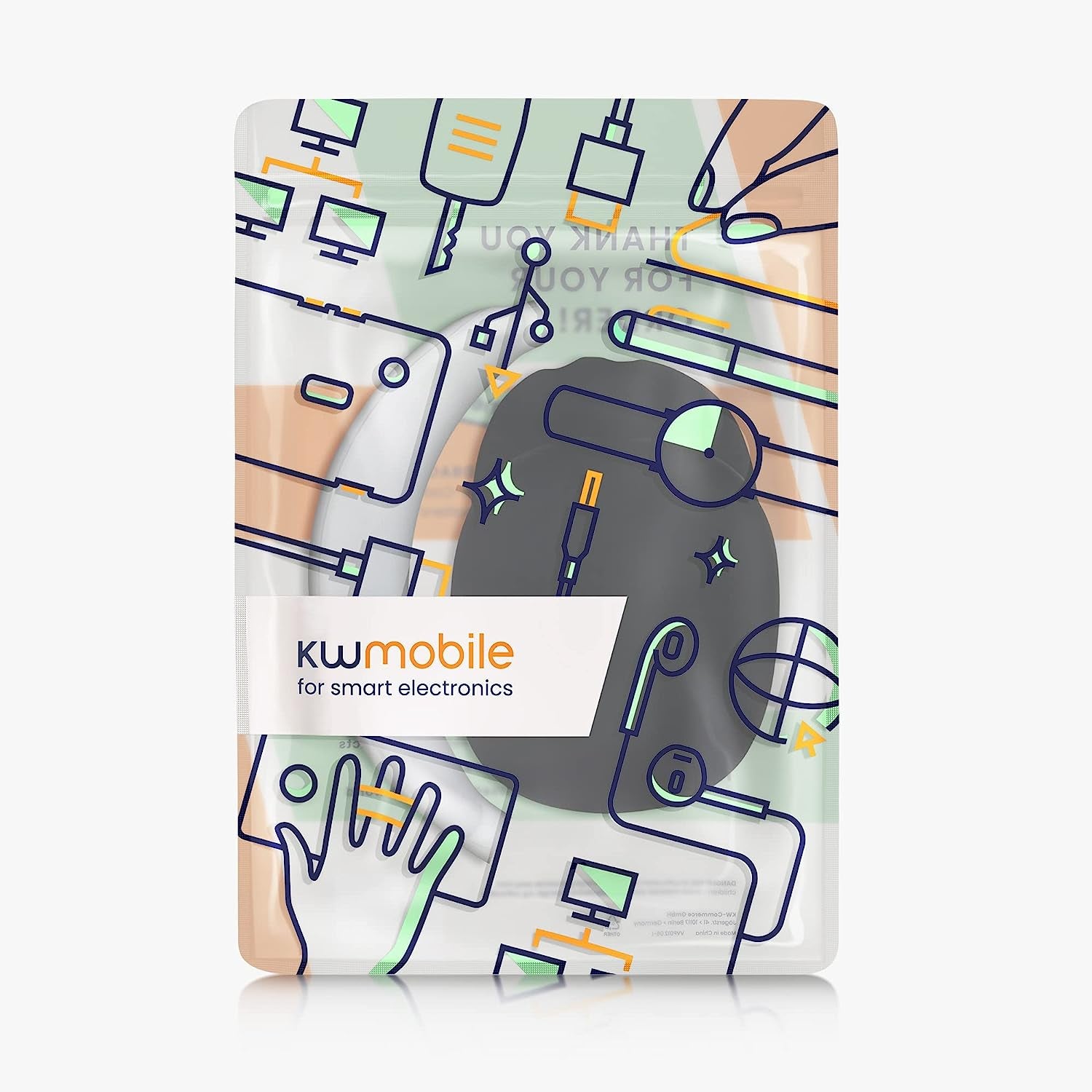 Kwmobile Silicone Headband and Ear Pads Cover Set Compatible with Apple Airpods Max - Covers - White/Black  KW-Commerce   