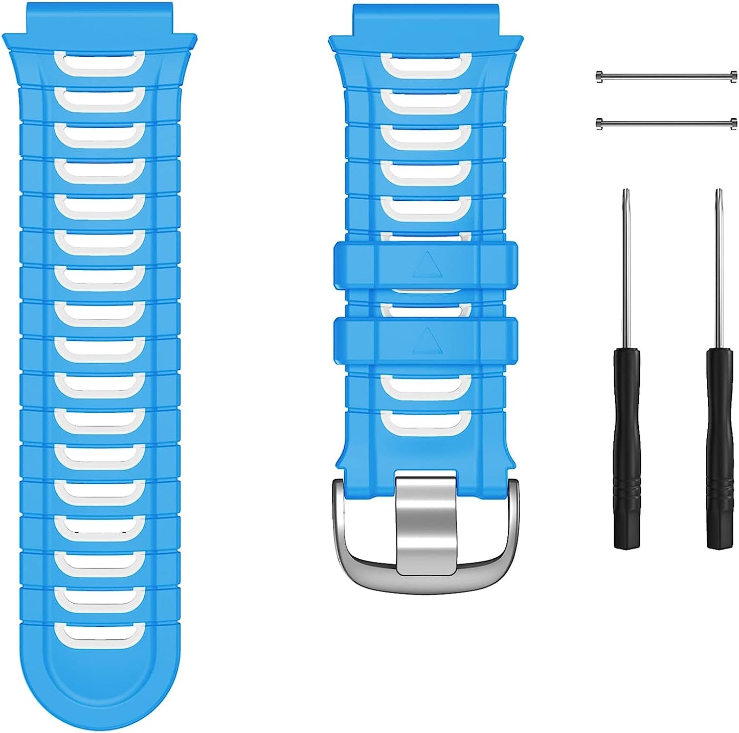 BKUANE Double Colors Silicone Strap Fashion Easy Fit Watch Band for Garmin 920XT Wristband Bracelet  BKUANE D For 920XT 