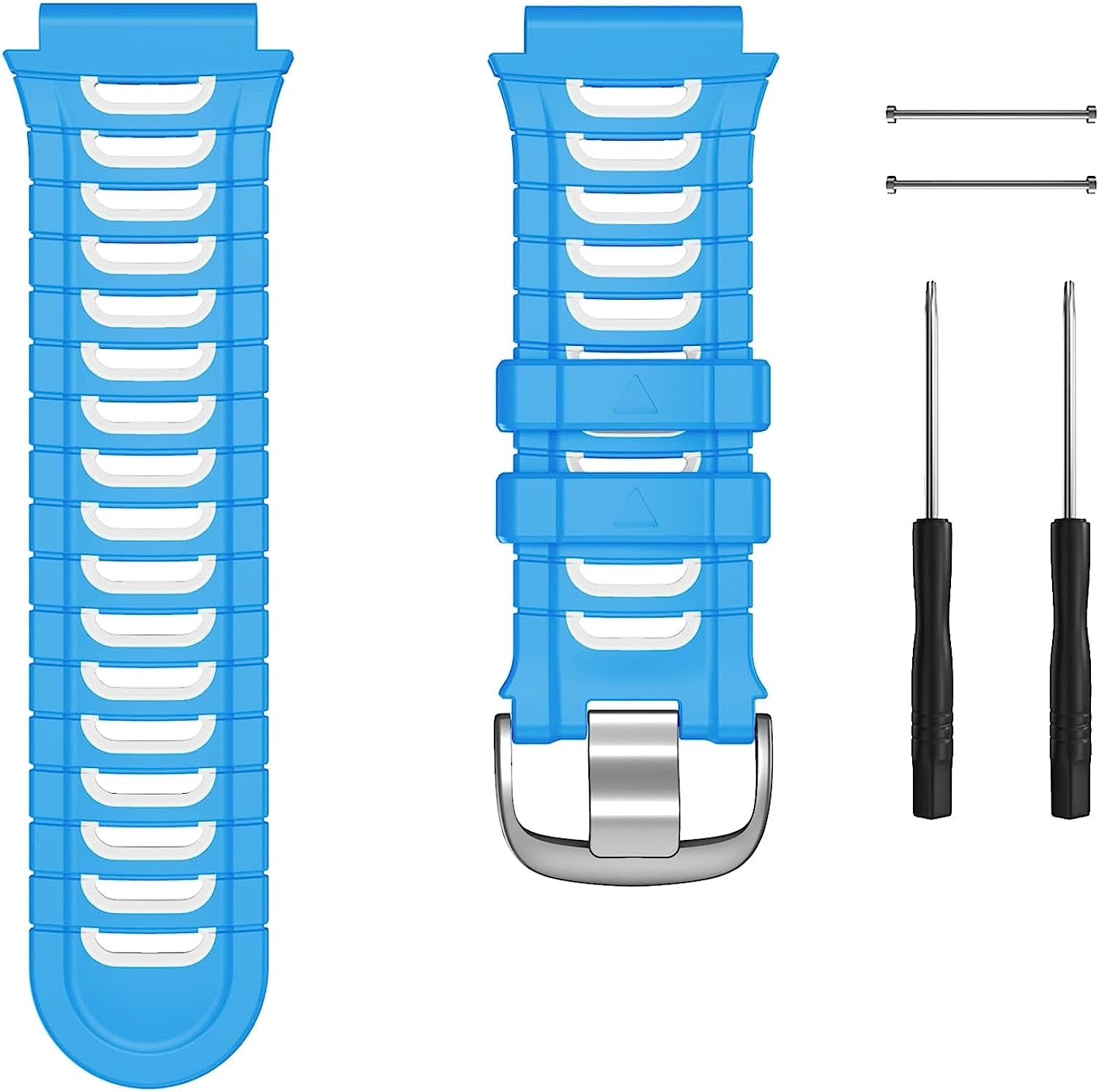 BKUANE Double Colors Silicone Strap Fashion Easy Fit Watch Band for Garmin 920XT Wristband Bracelet  BKUANE D For 920XT 