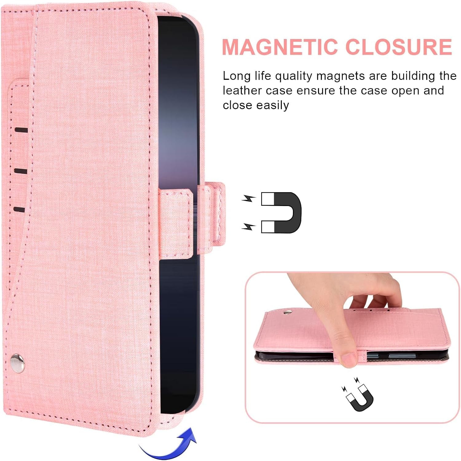 Asuwish Phone Case for Sony Xperia 1 II 2 / Experia 1II 5G Wallet Cover with Tempered Glass Screen Protector Flip Credit Card Holder Slot Stand Cell Experia1Ii XQ-AT52 XQ-AT51 XQ-AT42 Women Men Pink  Asuwish   
