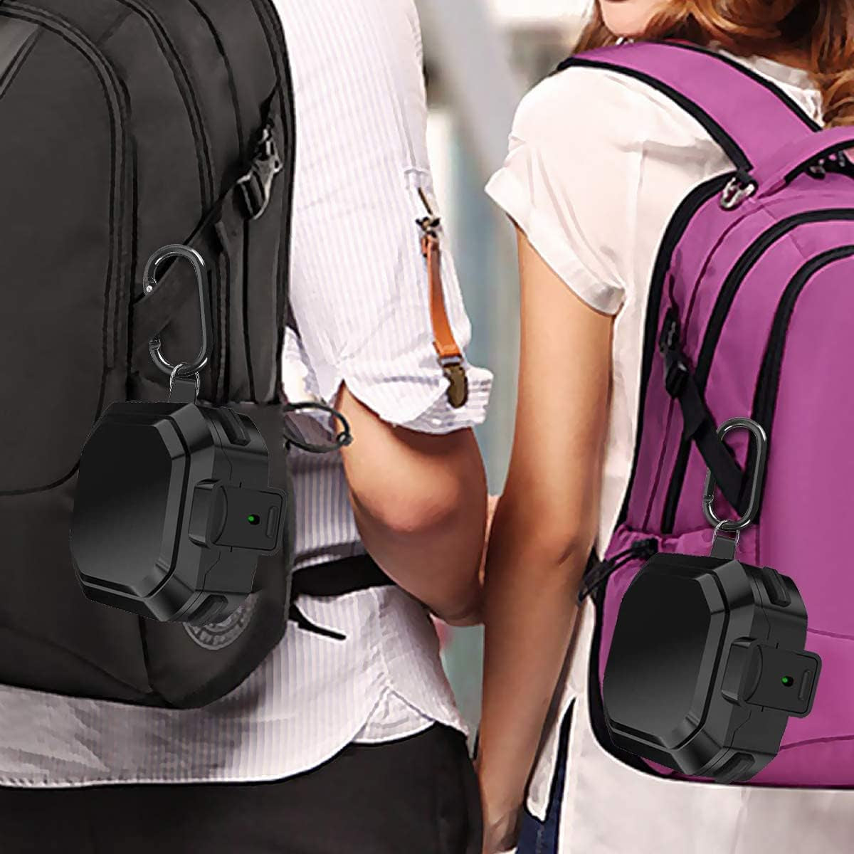 Military Armor Case with Secure Lock for Samsung Galaxy Buds Pro 2 Case/Buds Pro Case/Buds Live Case/Buds 2 Case Cover Full-Body Rugged Hard Shell for Men Women with Keychain Carabiner #Black  voma   