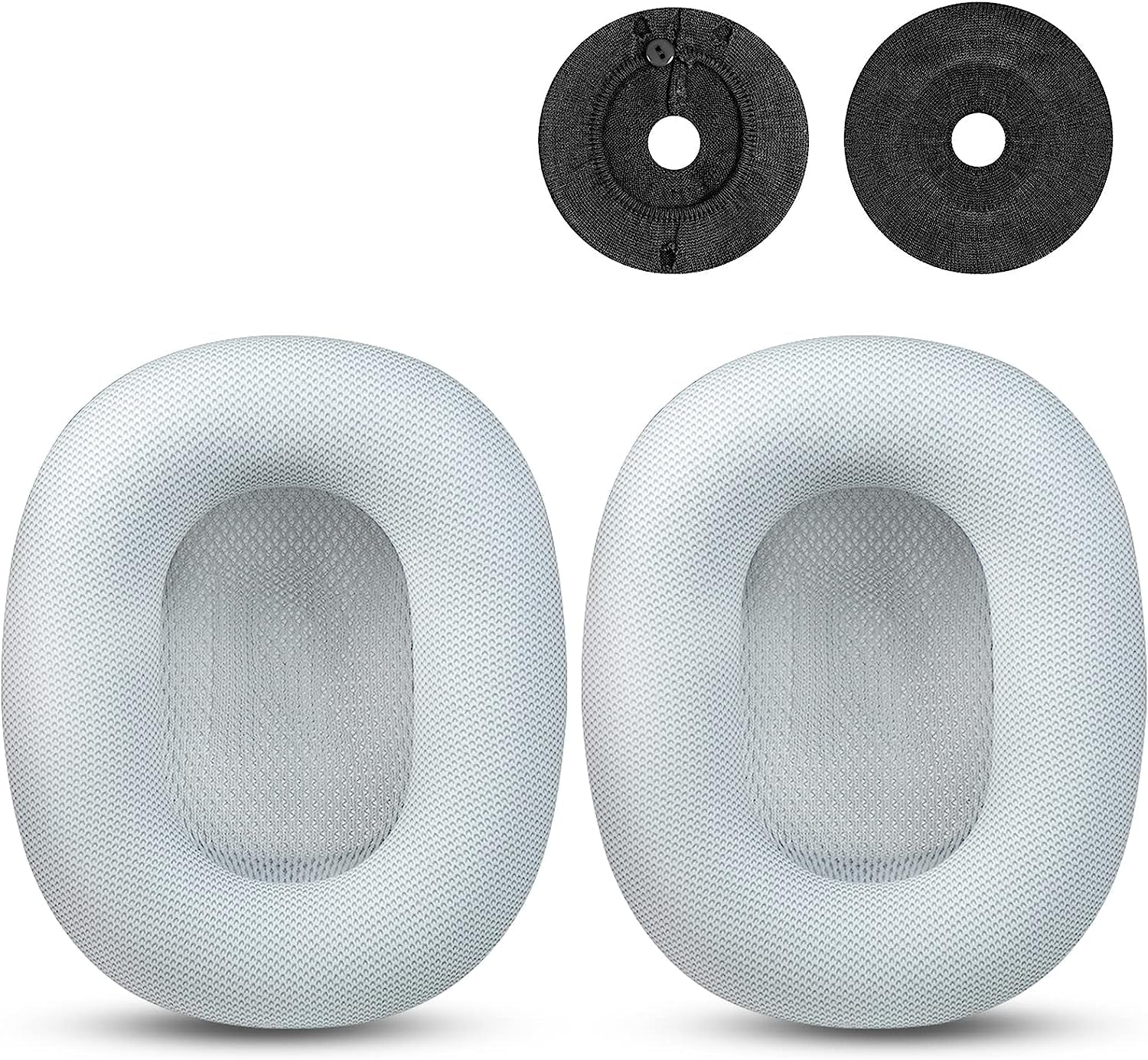 JHK for Airpods Max Ear Cushions Replacement Ear Pad Covers Airpod Pro Max Ear Cushions, Replacement Cat Ears Silicone Headband Airpod Max Accessories Gift: a Pair of Dustproof Knitted Covers (Green)  JHK Silver  