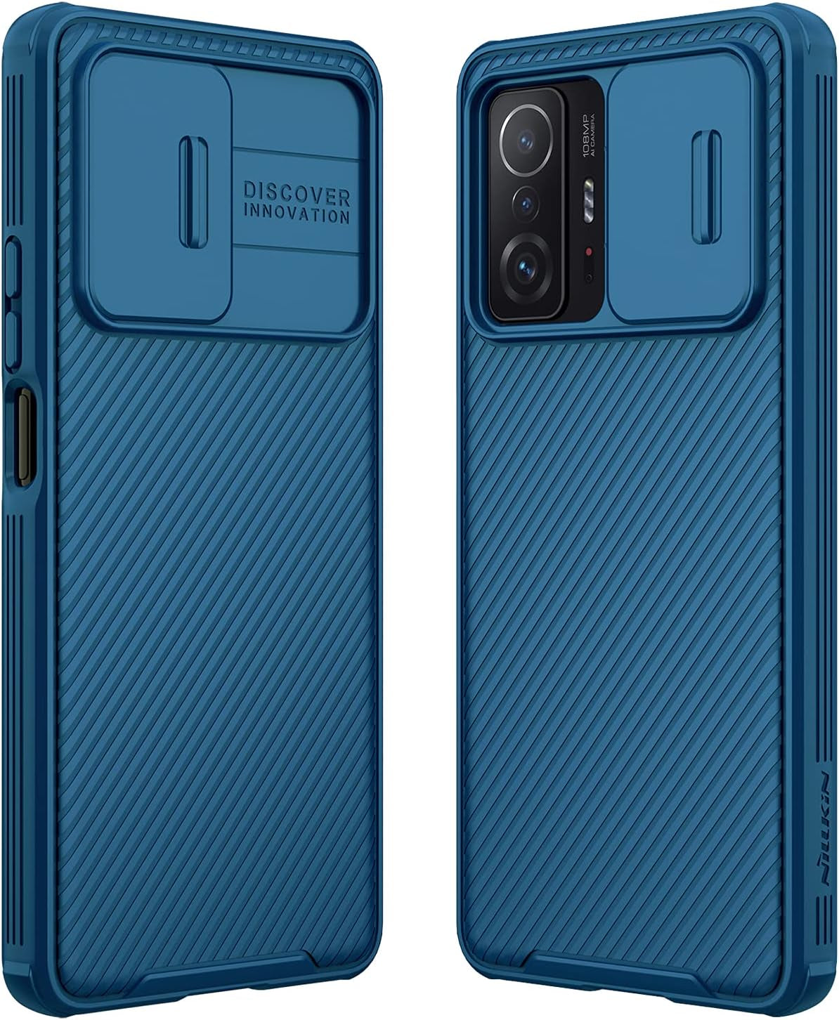 DNGN Compatible with Xiaomi Mi 11T/ 11T Pro Case, Slide Cover Camera Lens Protection Case for Xiaomi Mi11T and Mi 11T Pro 6.67" (Blue)  DNGN   