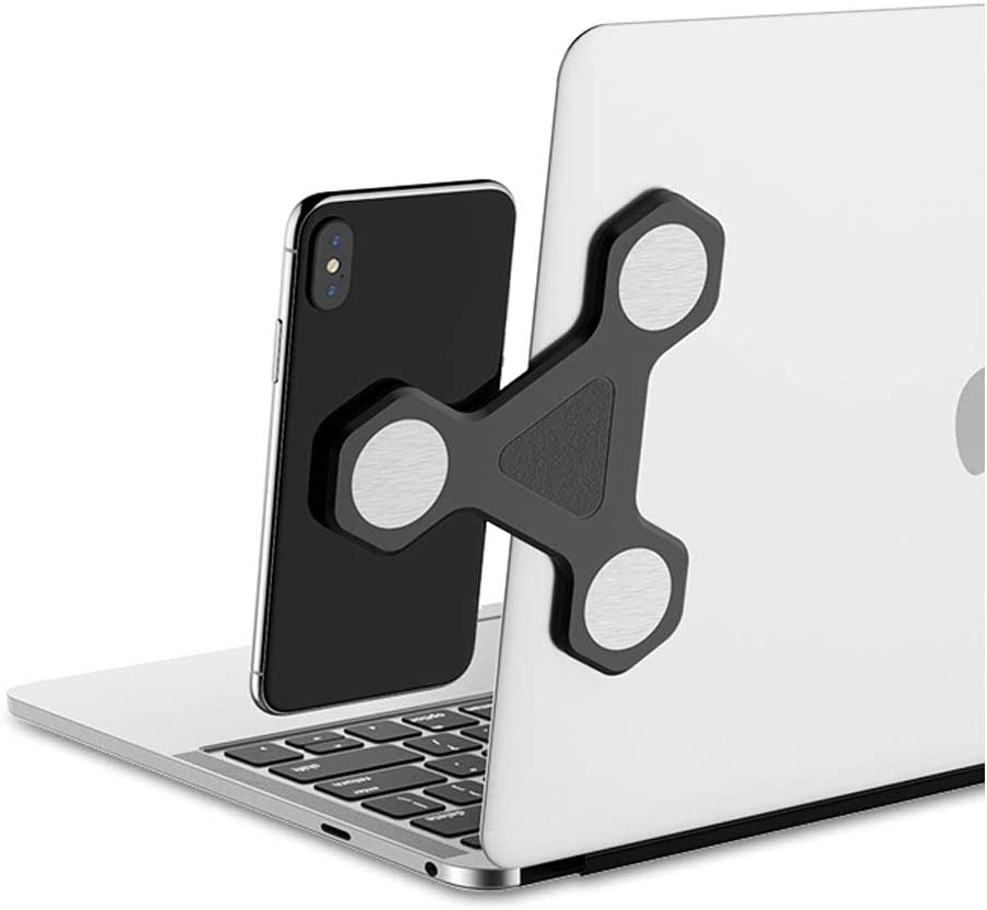 Xcivi Monitor Side Mount Magnetic Bracket Laptop Duo Screen Mount - Mount Your Smartphone to Your Laptop (Sliver)  xcivi Black  