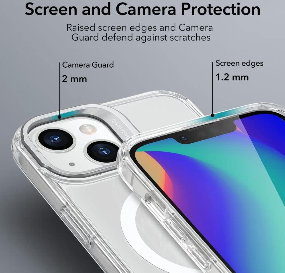 ESR Classic Stand Case with Halolock, Compatible with Iphone 14 Plus, Magsafe Compatible Case with Stand, Military Grade Protection, Built-In Camera Ring Stand, Scratch Resistant Back, Clear  ESR   