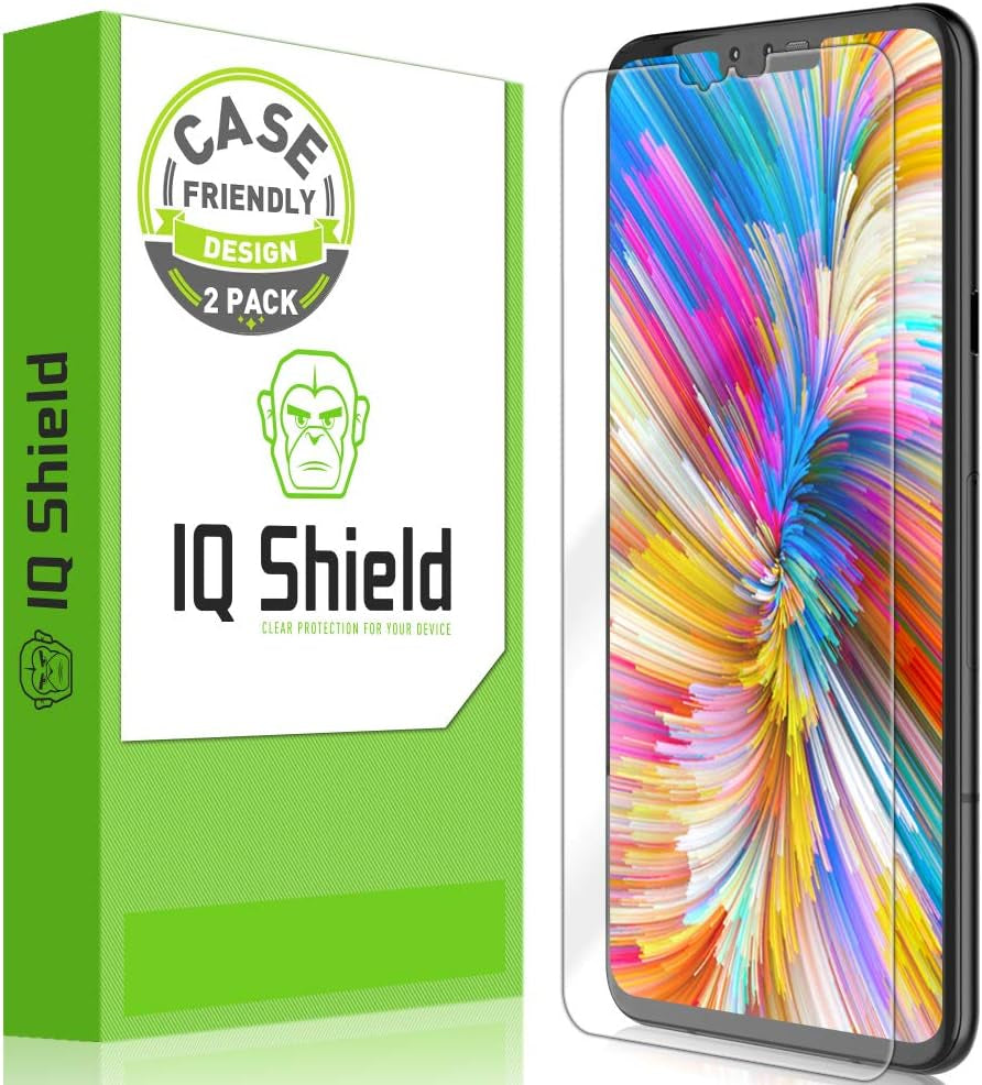 Iqshield Screen Protector Compatible with LG V40 Thinq (2-Pack)(Case Friendly) Anti-Bubble Clear TPU Film  IQShield   