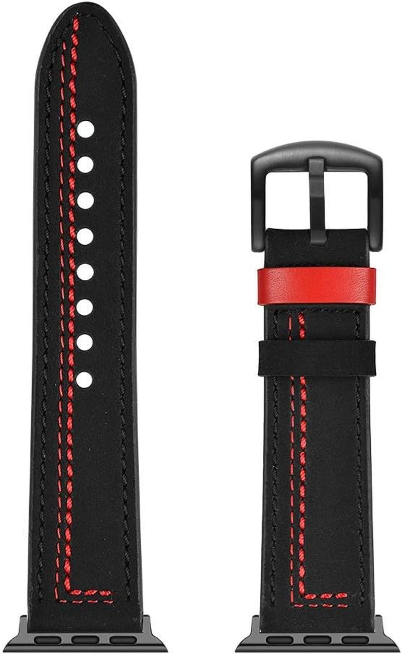 Compatible for Apple Watch 38Mm 40Mm 41Mm Leather Band Sport Replacement Strap for Iwatch Series 7 6 SE 5 4 3  Lerxiuer   