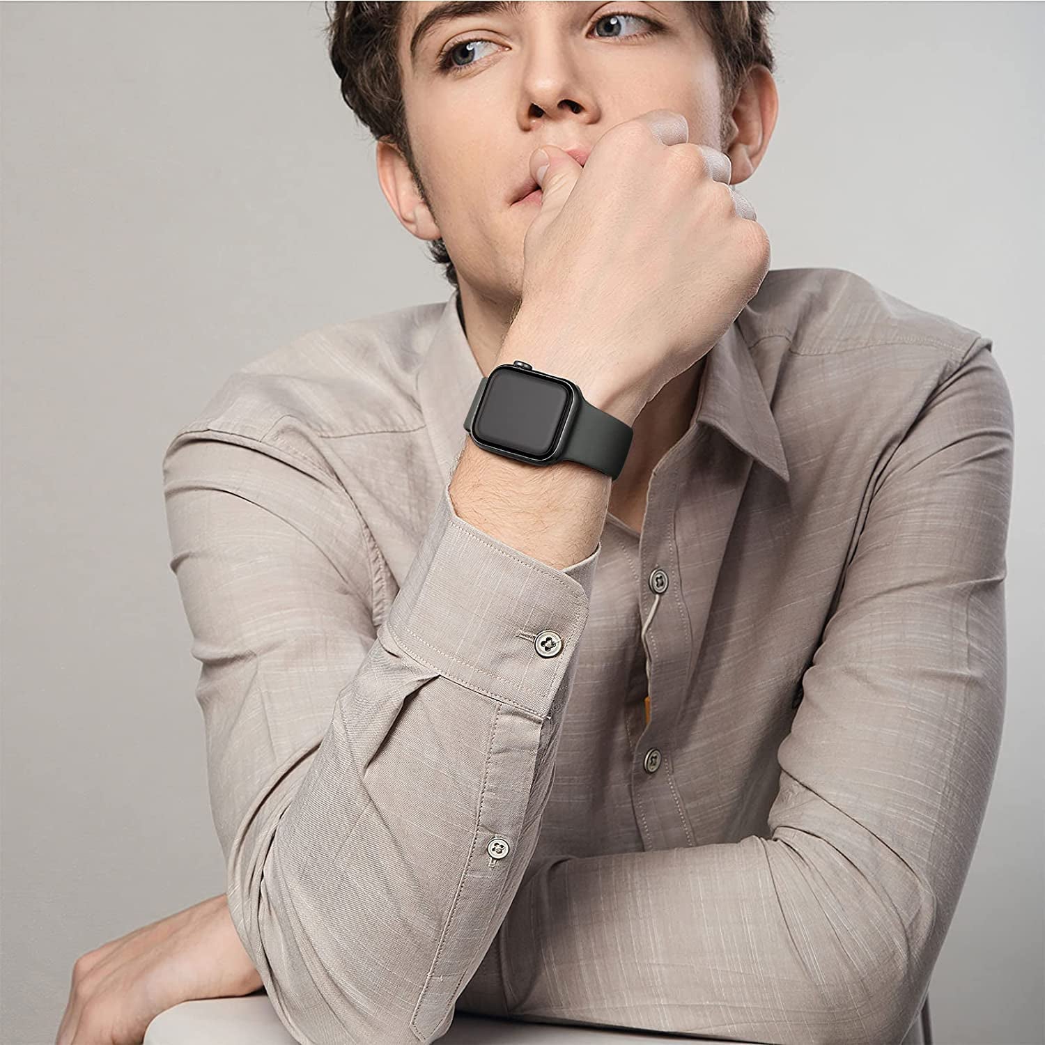 6 Pack Sport Bands Compatible with Apple Watch Band 38Mm 40Mm 41Mm 42Mm 44Mm 45Mm 49Mm,Soft Silicone Waterproof Strap Compatible with Iwatch Apple Watch Series Ultra 8 7 6 5 4 3 2 1 SE Women Men  AMSKY   