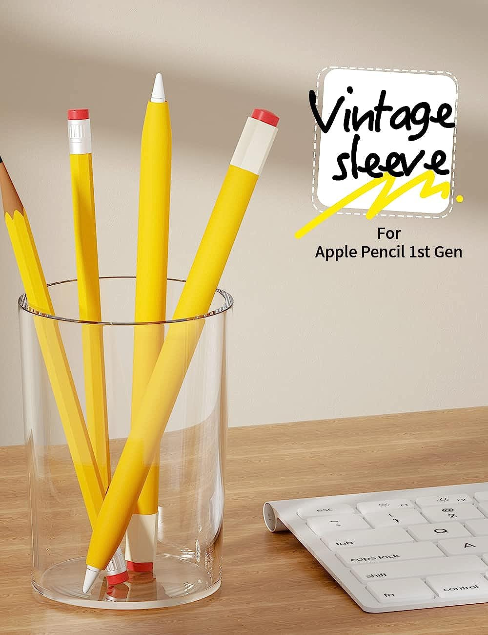 ELETIUO Silicone Case for Apple Pencil 1St Gen,Vintage Protective Grip Sleeve Cover,Compatible with Ipad Pro 9.7"/10.5"/12.9"  Litumfen   