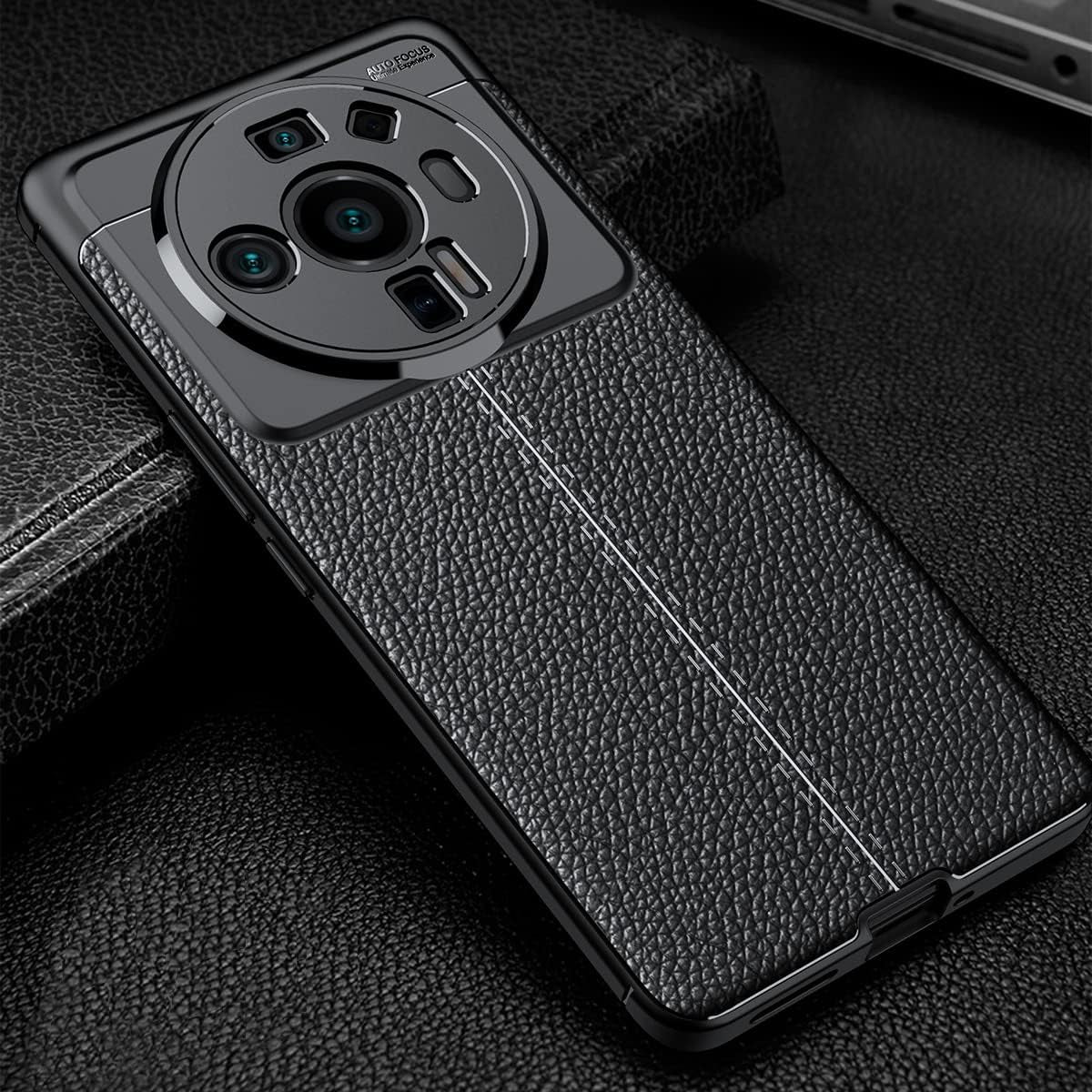 Cruzerlite Case Compatible with Xiaomi Mi 12 Ultra Case Carbon Fiber Texture Design Cover Anti-Scratch Shock Absorption Case Made for Xiaomi Mi 12 Ultra Case (2022) (Leather Black)  Swiss Case Limited   