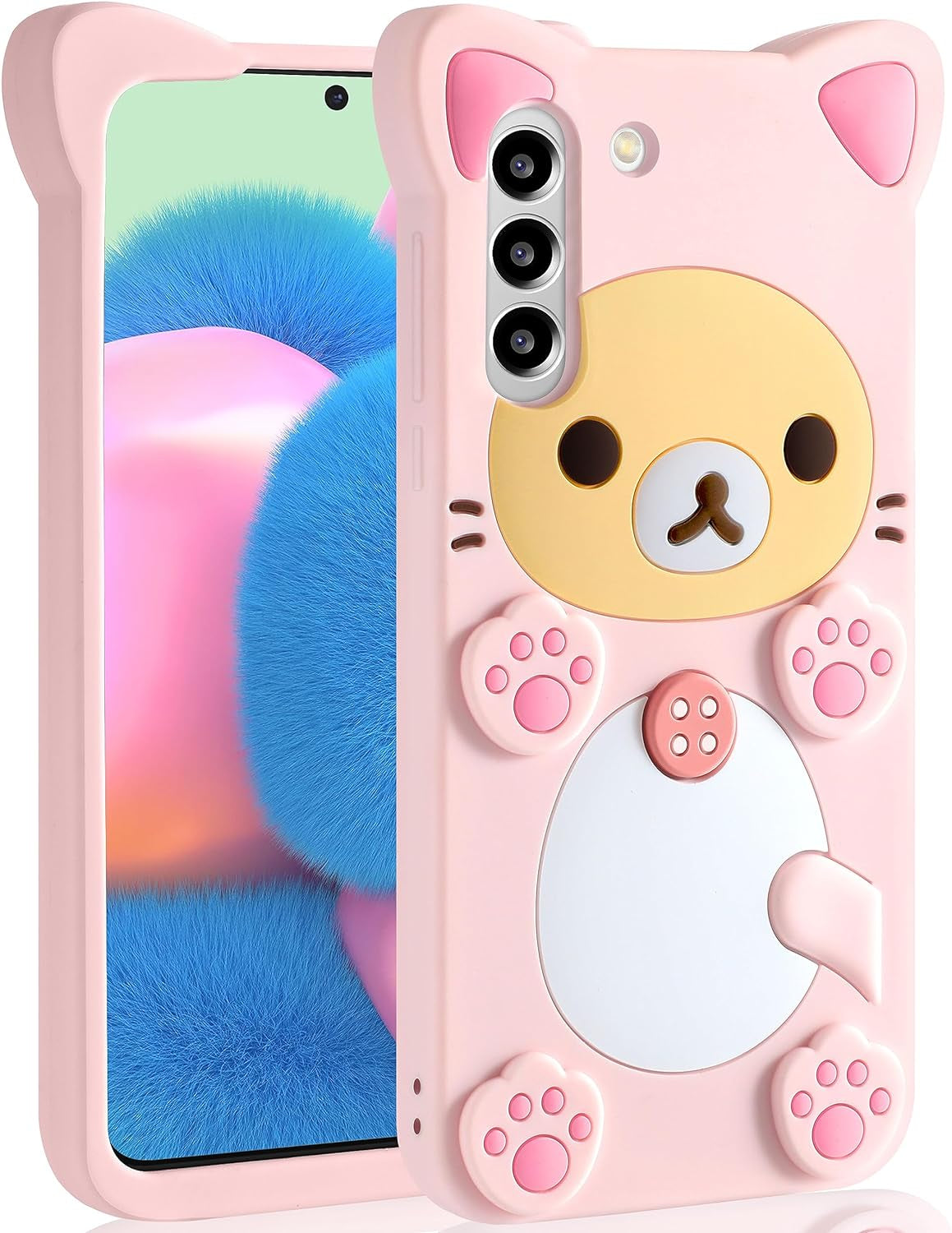 Stsnano Kawaii Phone Case for Samsung Galaxy A53 5G 6.5'' 3D Cute Cartoon Bear Phone Case Fashion Fun Cool Funny Bear Soft TPU Case for Samsung Galaxy A53 5G Silicone Cover for Women Girls Kids PK  STSNano Pk For Samsung Galaxy S21 