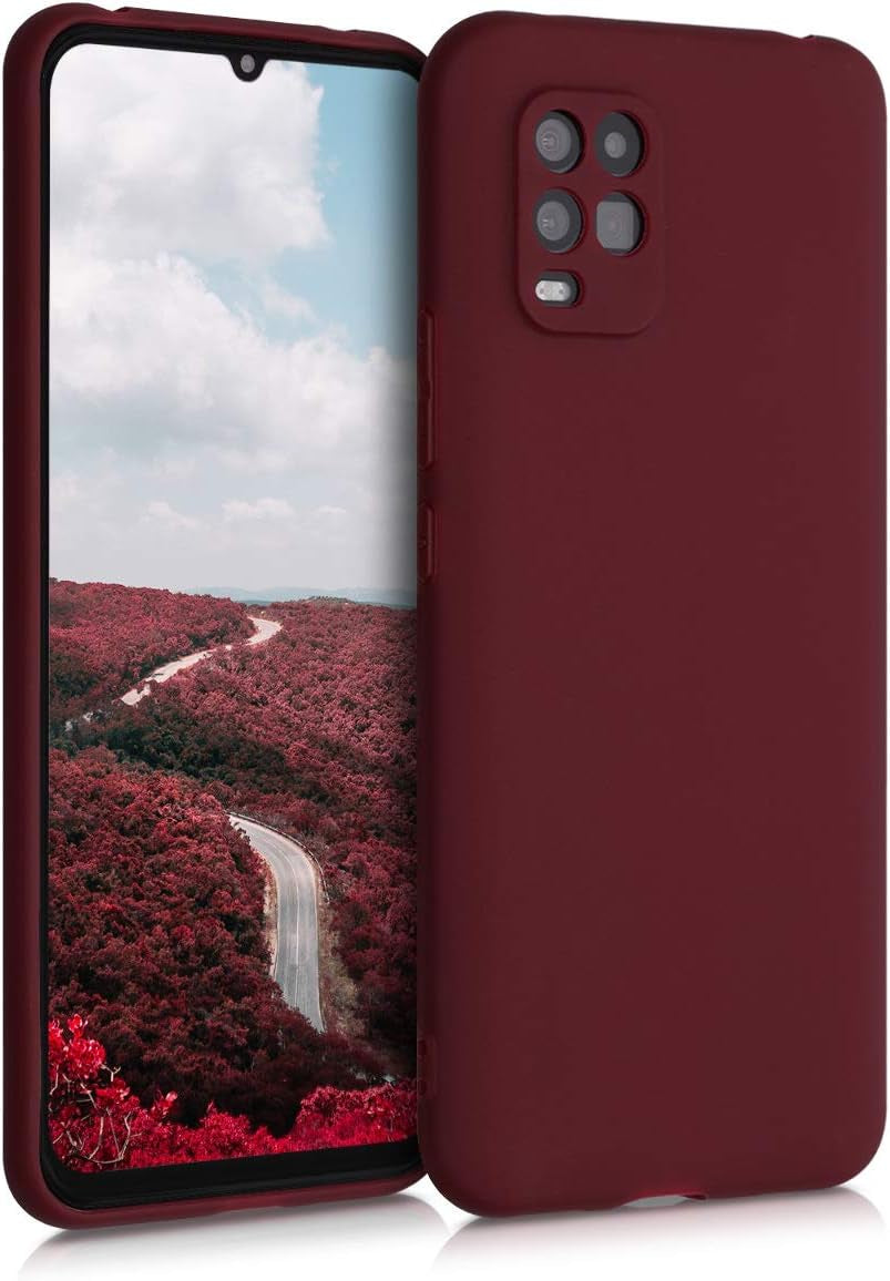 Kwmobile Case Compatible with Xiaomi Mi 10 Lite (5G) Case - Protective Slim TPU Phone Cover - Soft Matte Finish - Mango  KW-Commerce Tawny Red  